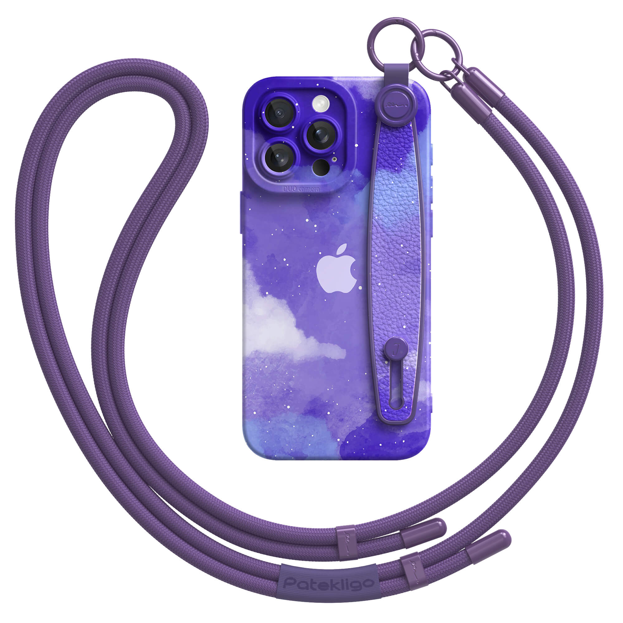 Astral Purple Blue | iPhone Series Multifunctional Wristband Case