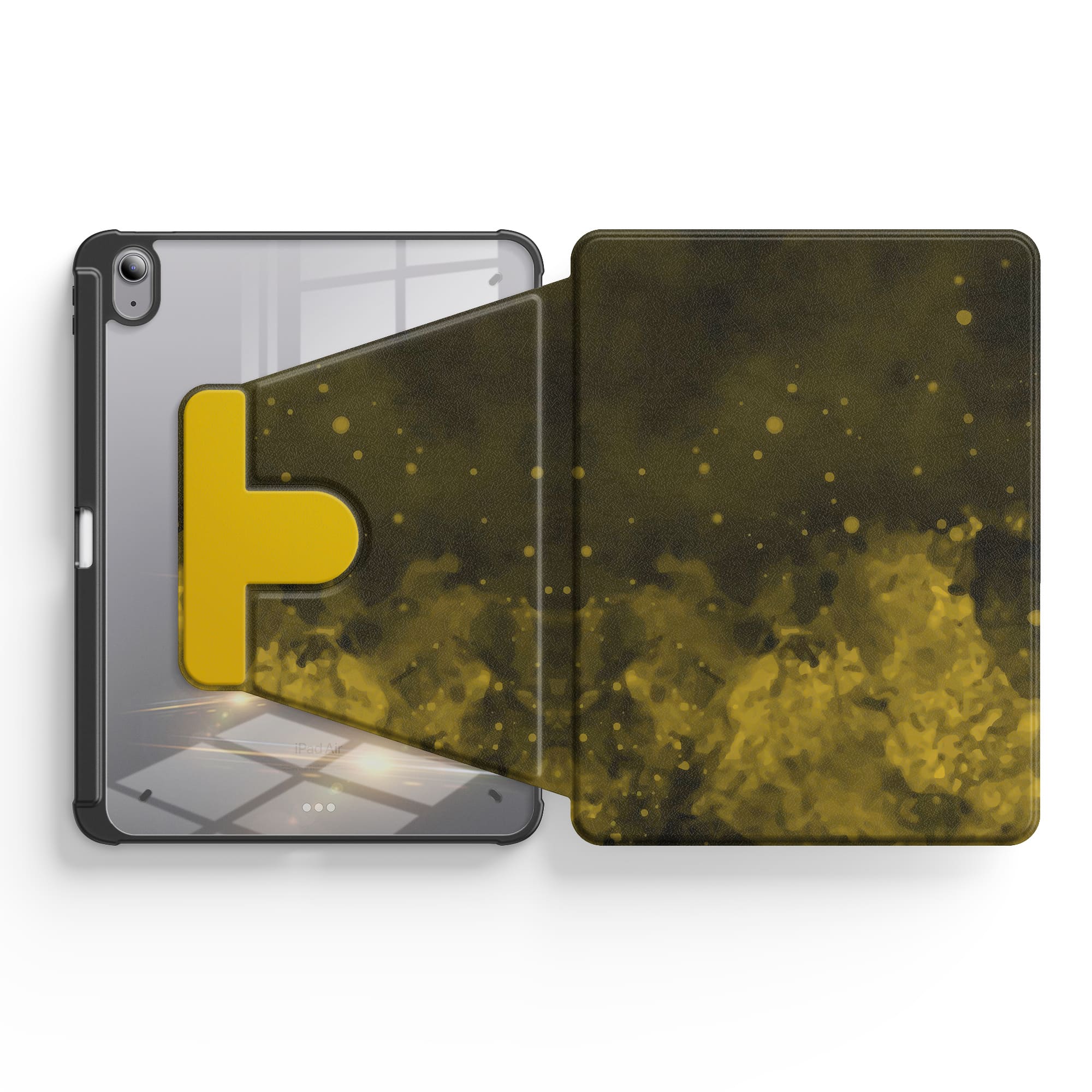 Black&Yellow | iPad Series Snap 360° Stand Impact Resistant Case