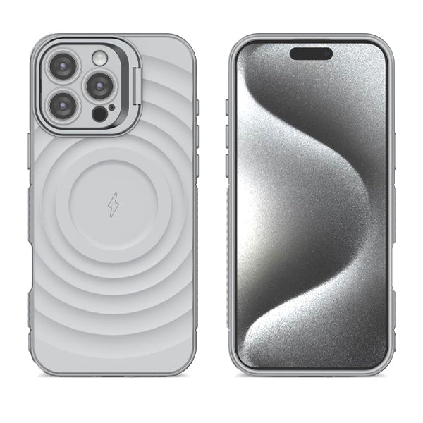 Grey | iPhone Ripple TPU Lens Bracket Case