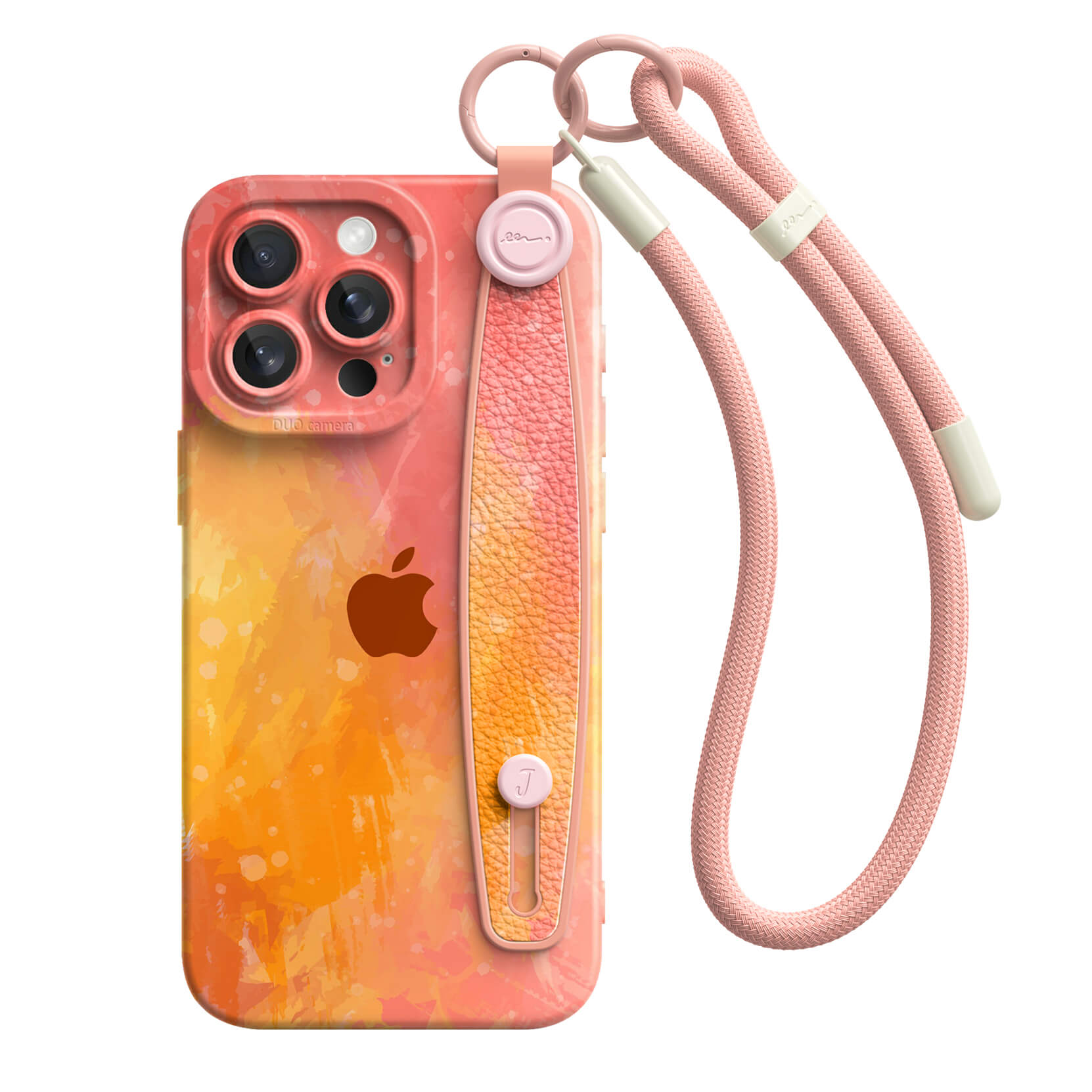 Orange-Red Seaweed | iPhone Series Multifunctional Wristband Case