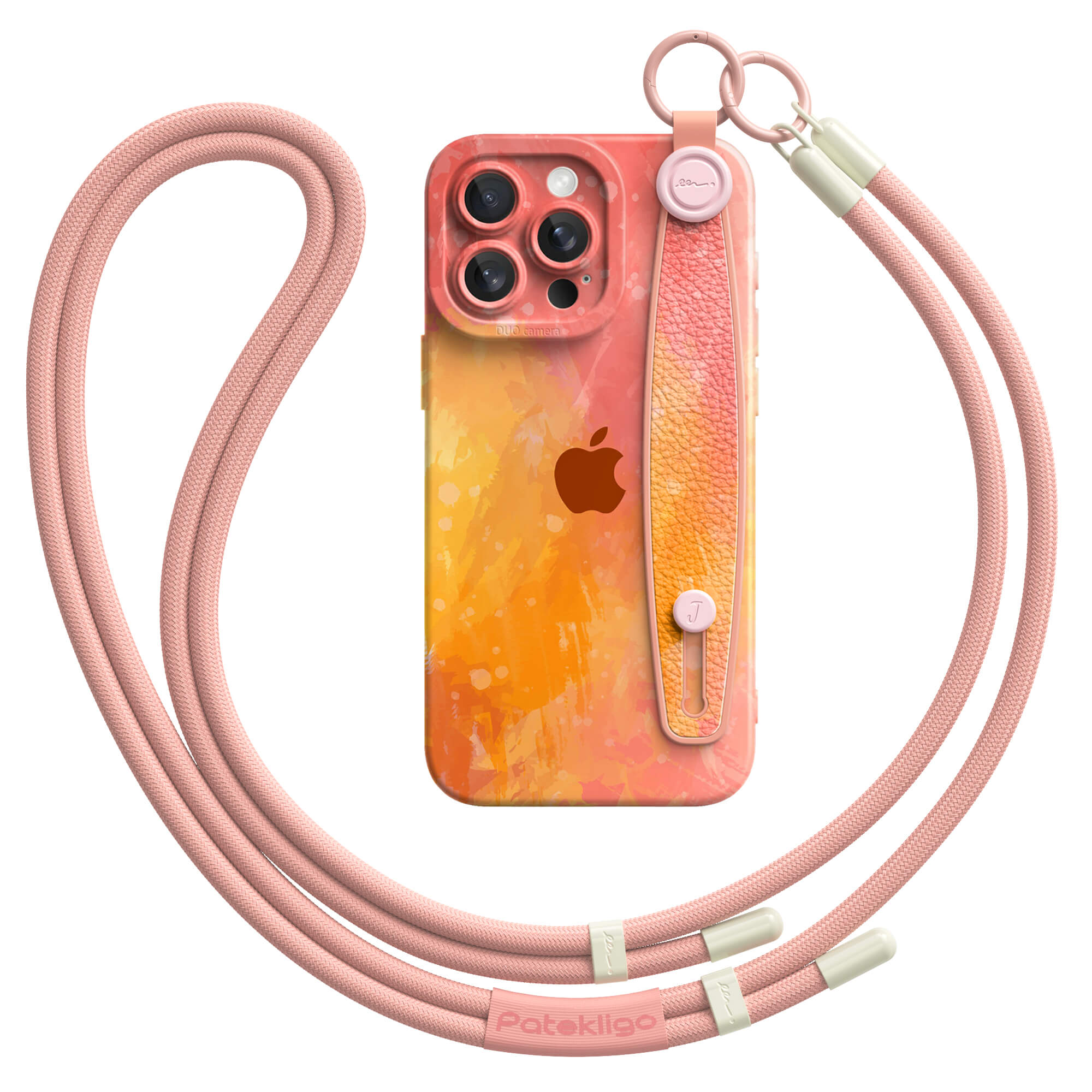 Orange-Red Seaweed | iPhone Series Multifunctional Wristband Case