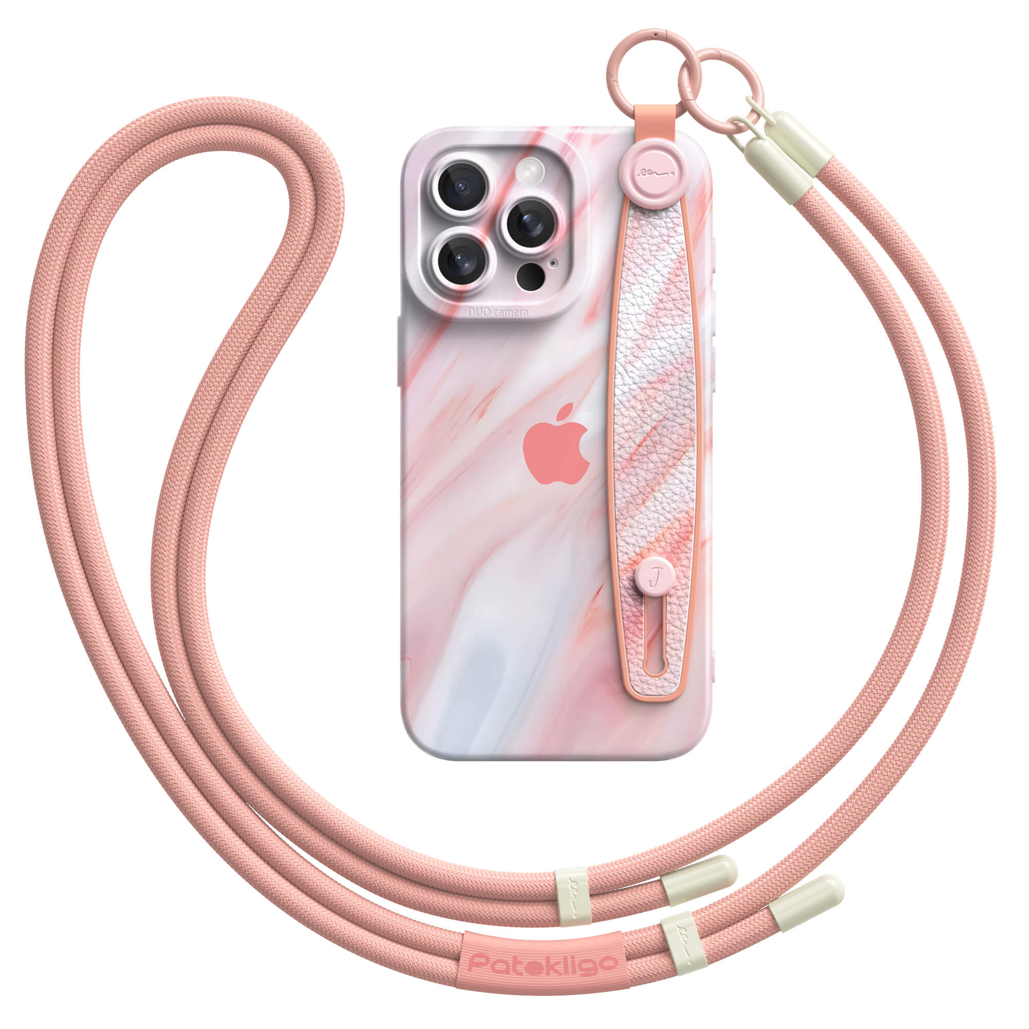 Pink Jade | iPhone Series Multifunctional Wristband Case