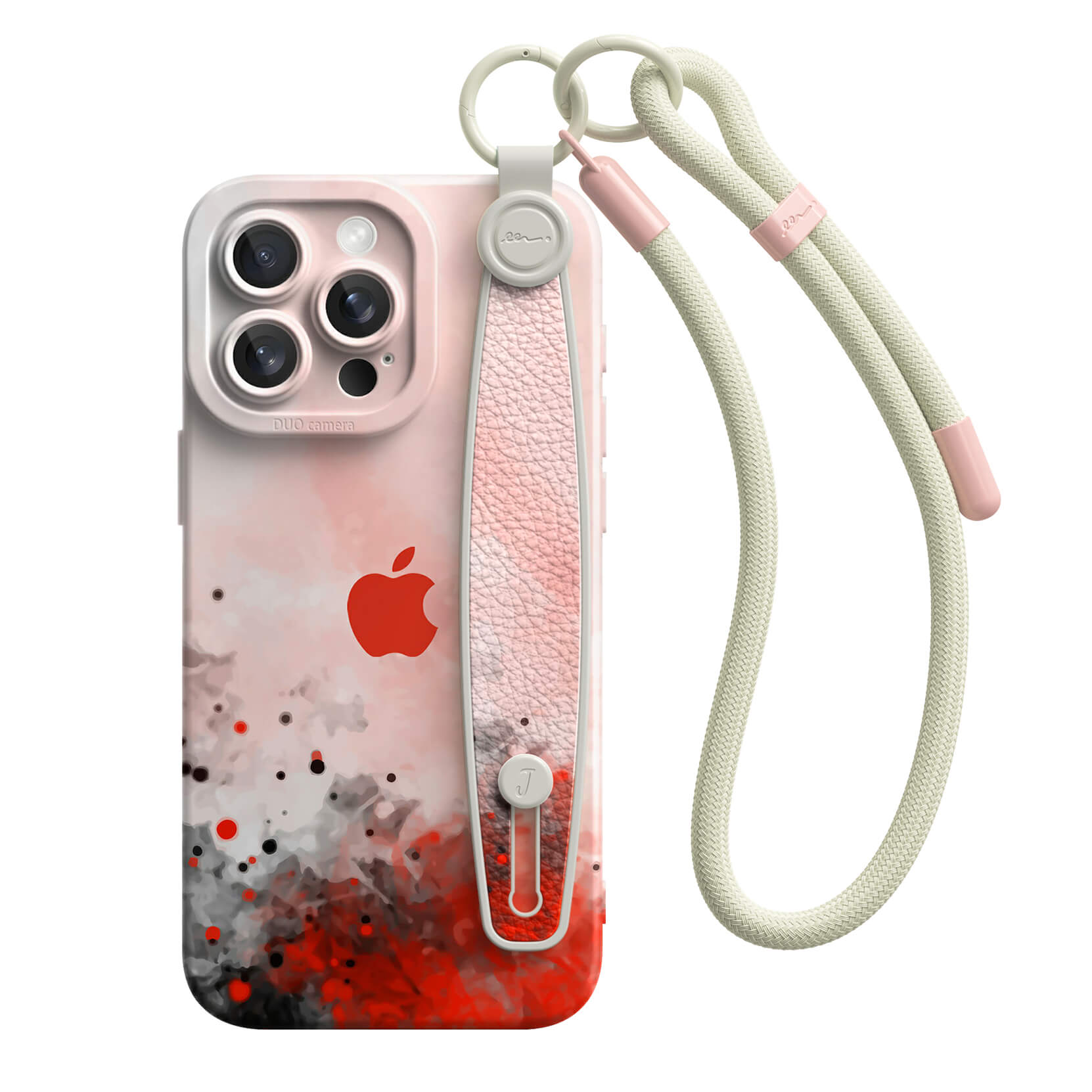 Splash Ink Red | iPhone Series Multifunctional Wristband Case