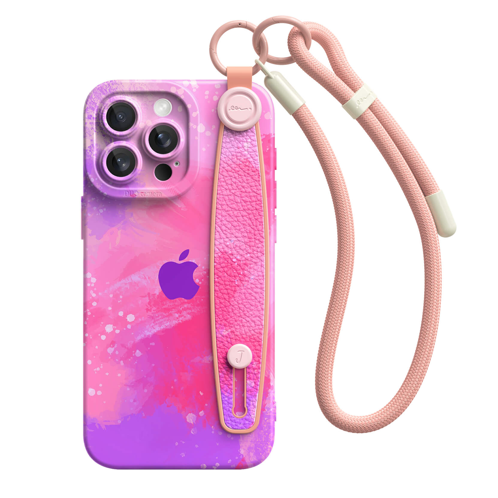 Pink Purple Coral | iPhone Series Multifunctional Wristband Case