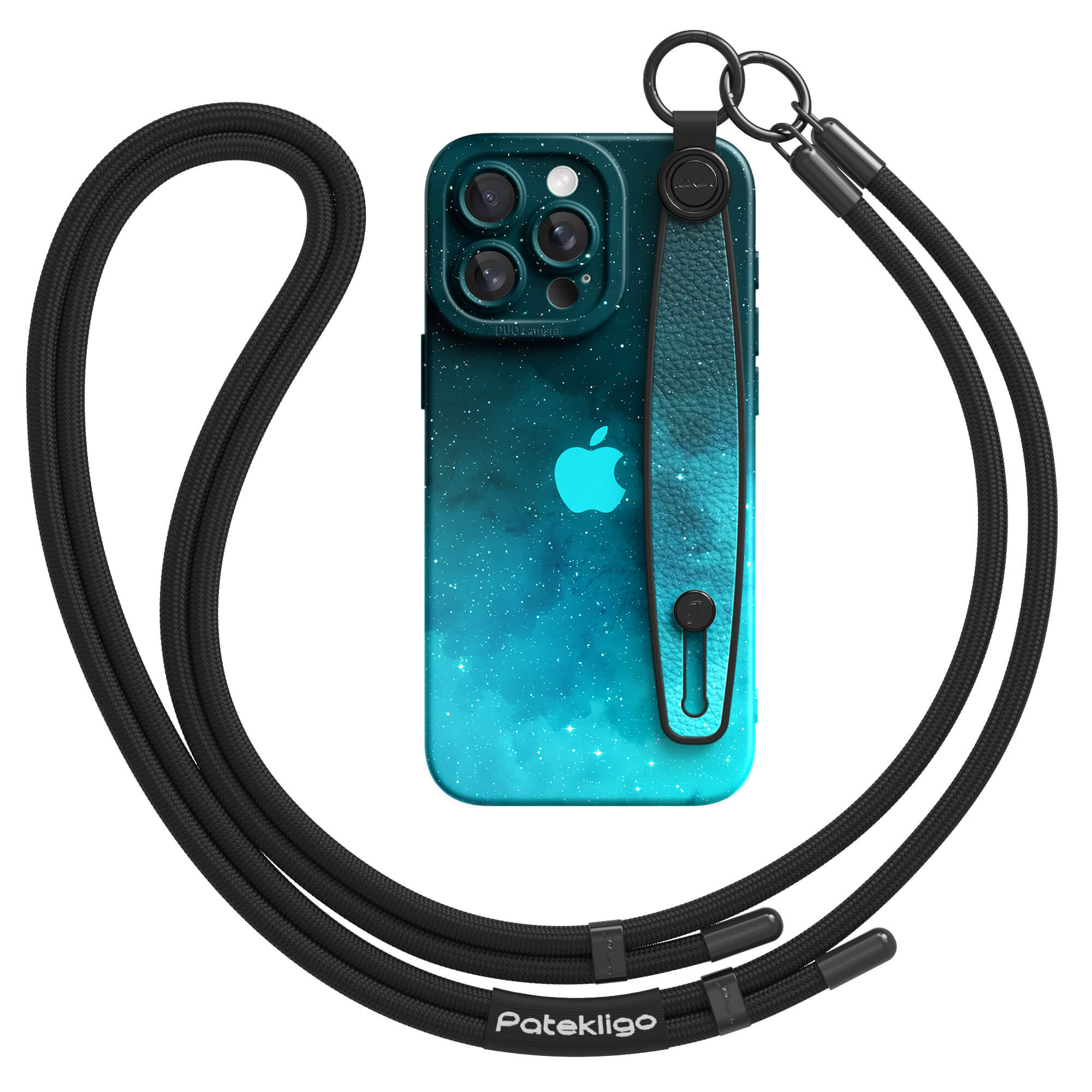 Fluorescent Star Blue | iPhone Series Multifunctional Wristband Case