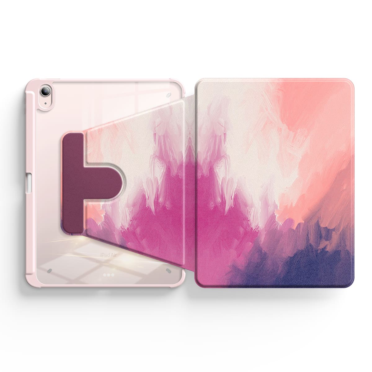 Berry Color | iPad Series Snap 360° Stand Impact Resistant Case