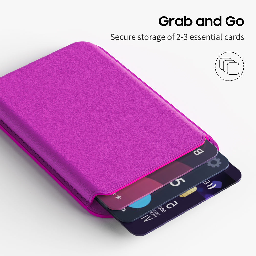 Daisy Fuchsia | Leather Wallet with MagSafe