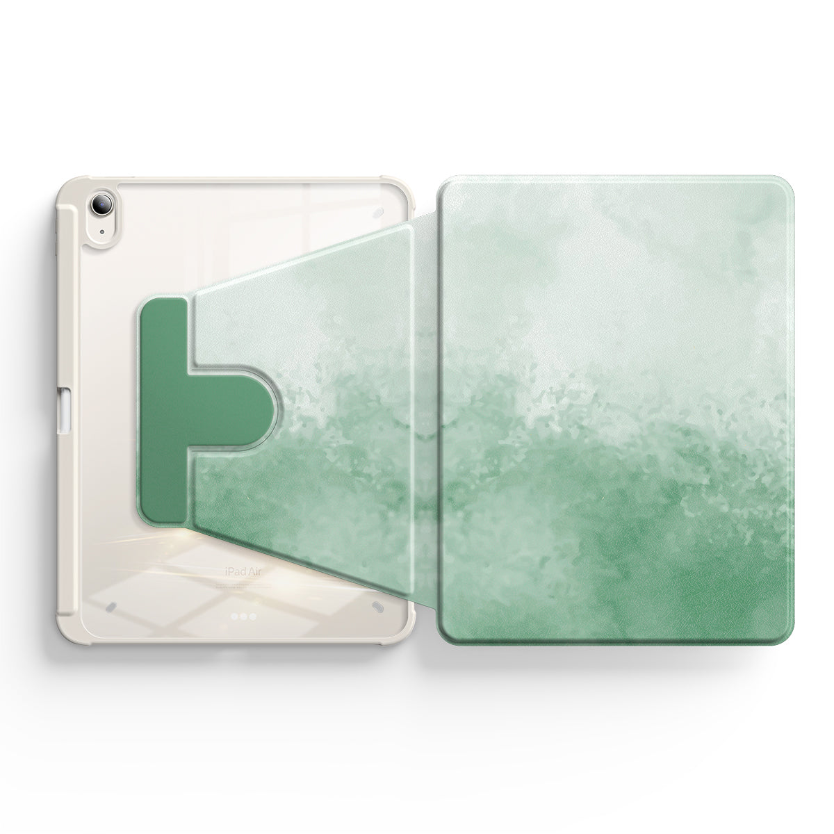 Hidden Mist Green | iPad Series Snap 360° Stand Impact Resistant Case