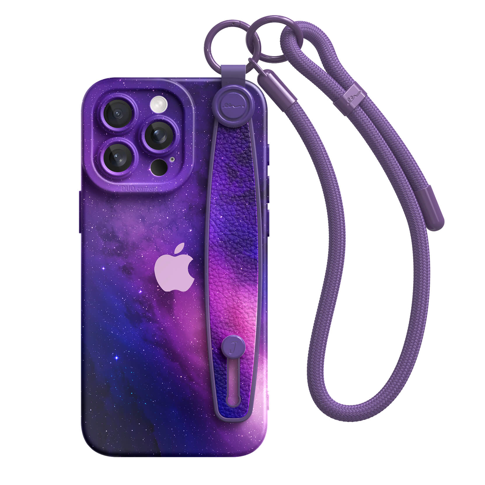 Fuchsia Galaxy | iPhone Series Multifunctional Wristband Case