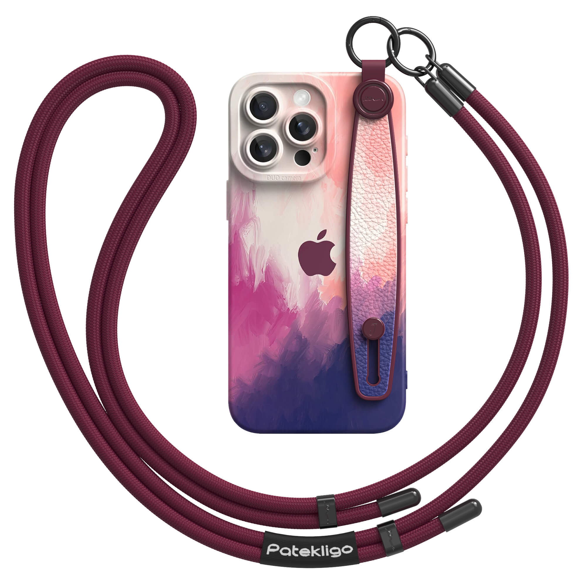 Berry Color | iPhone Series Multifunctional Wristband Case