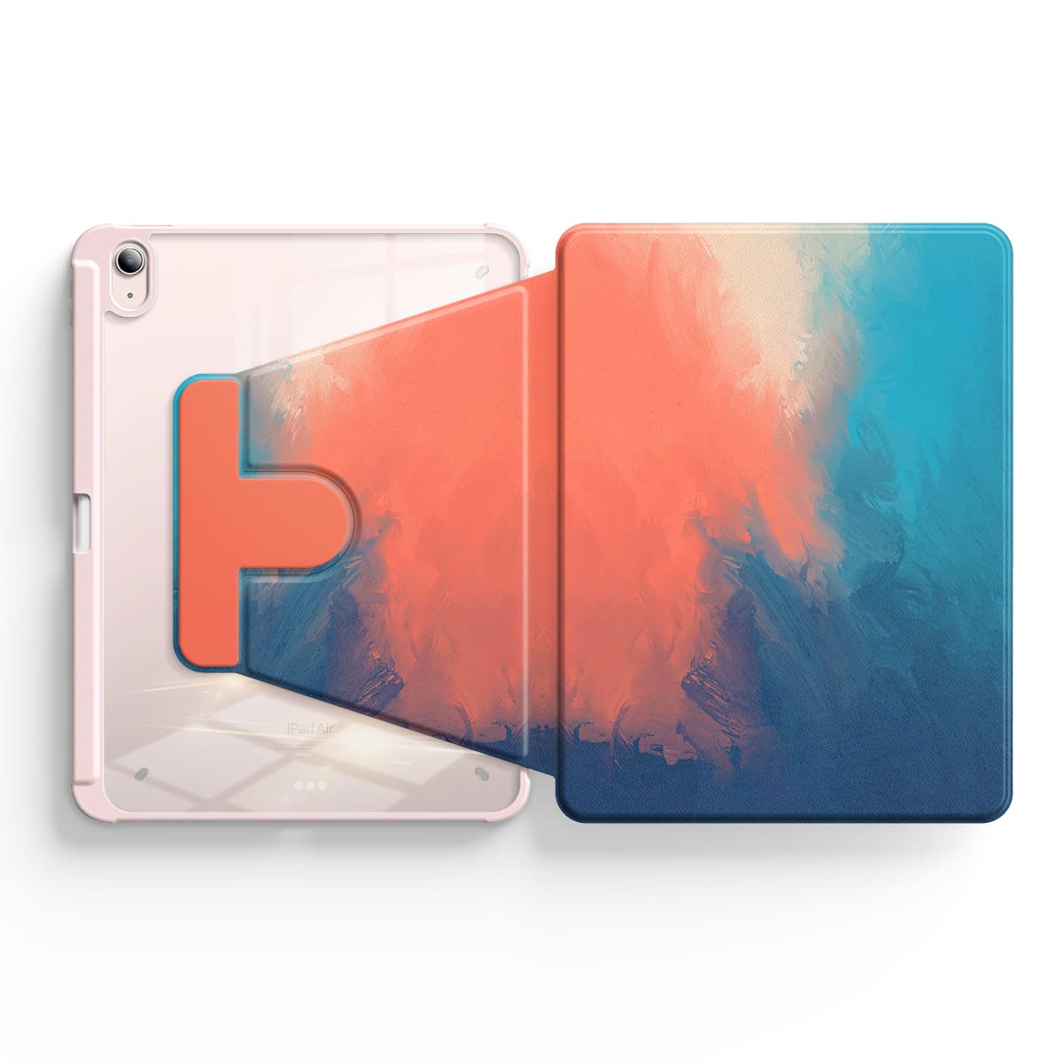 Blue/Orange | iPad Series Snap 360° Stand Impact Resistant Case