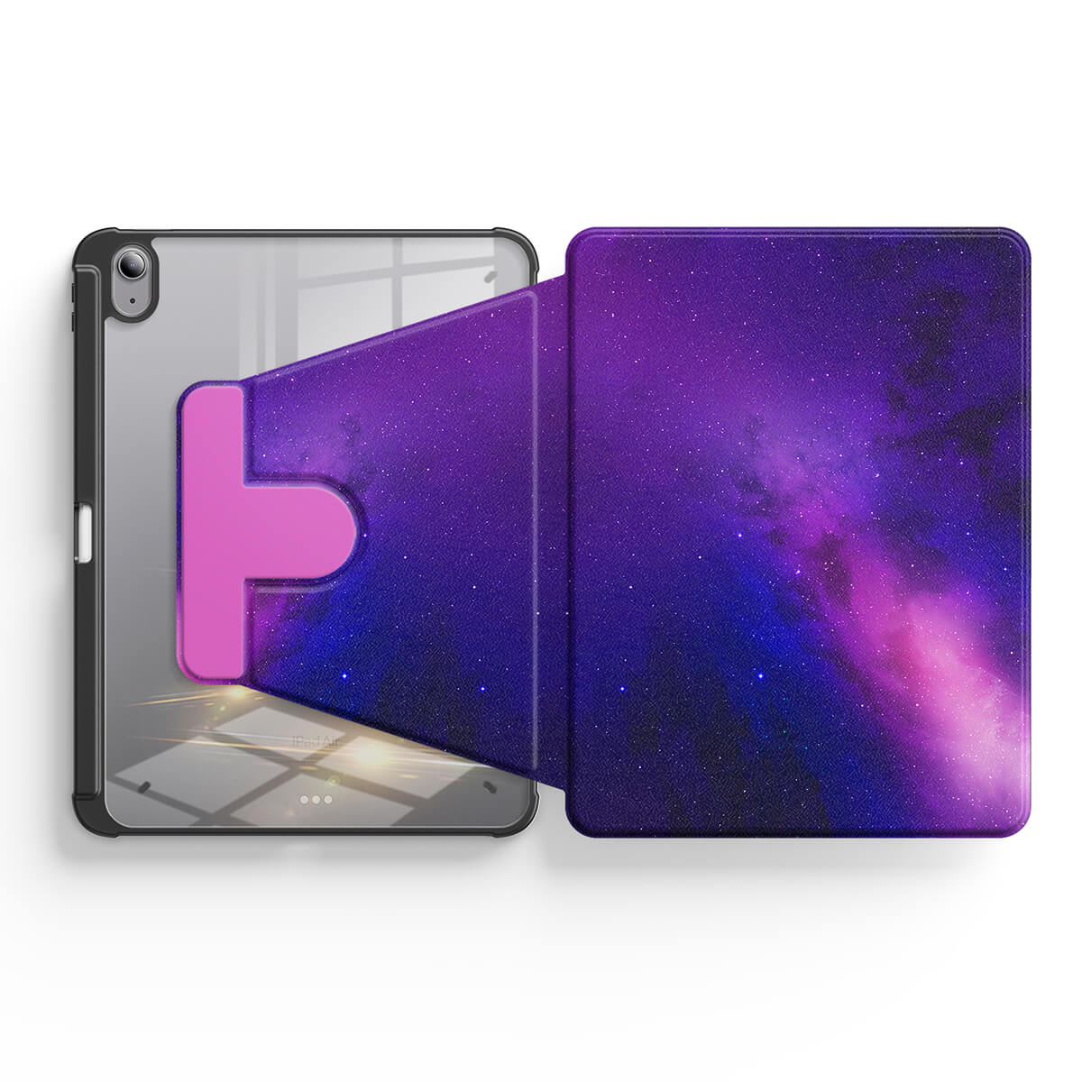 Fuchsia Galaxy | iPad Series Snap 360° Stand Impact Resistant Case