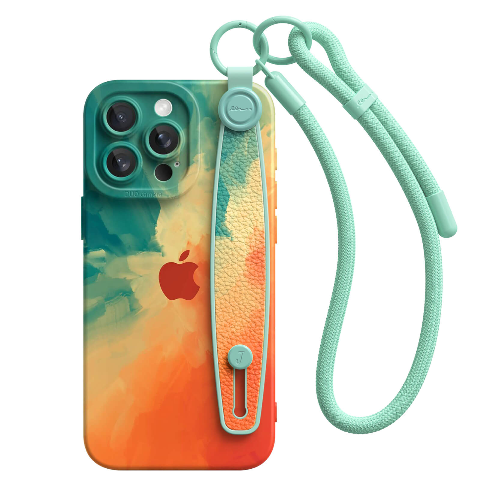 Green Orange | iPhone Series Multifunctional Wristband Case