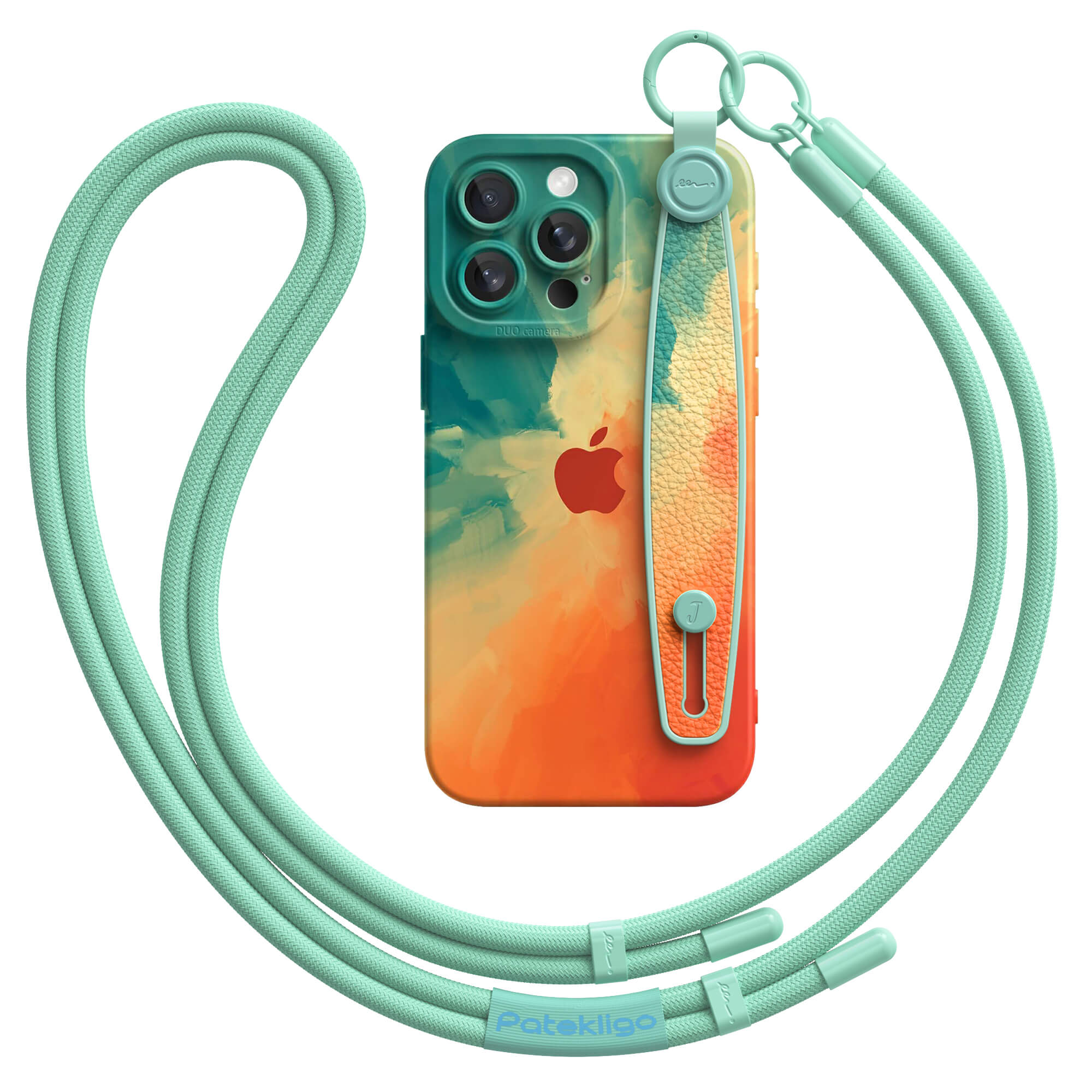 Green Orange | iPhone Series Multifunctional Wristband Case