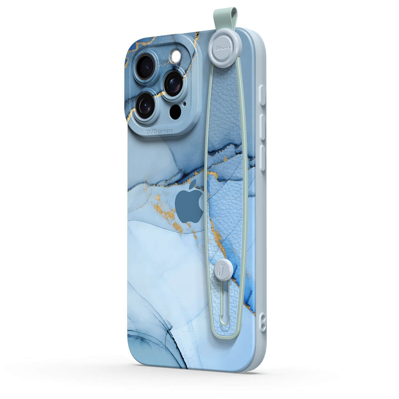 Gold Crack Blue | iPhone Series Multifunctional Wristband Case