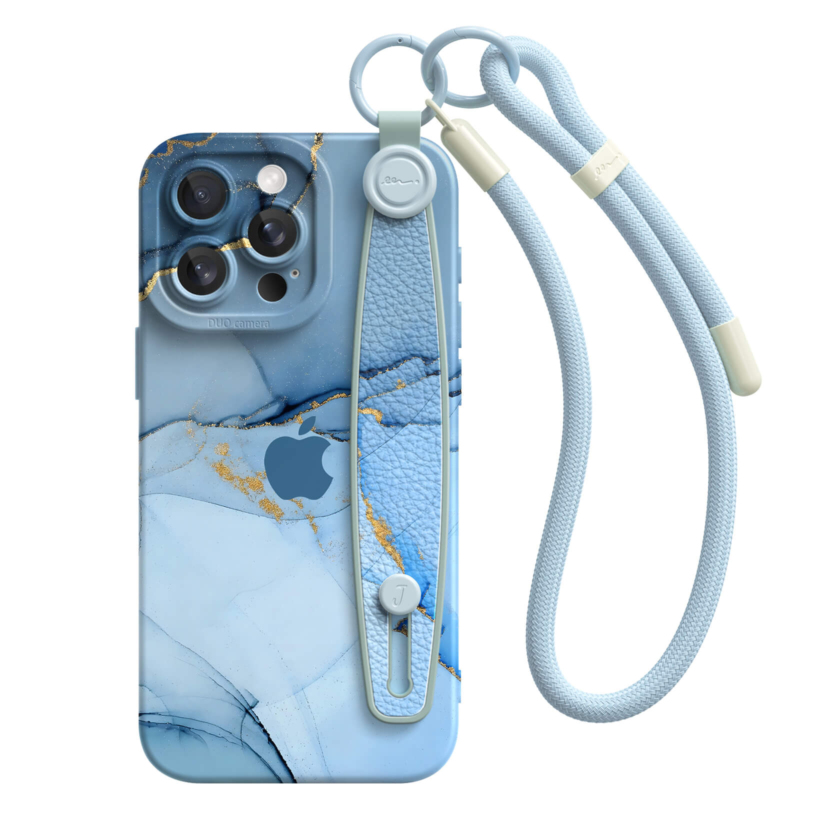 Gold Crack Blue | iPhone Series Multifunctional Wristband Case