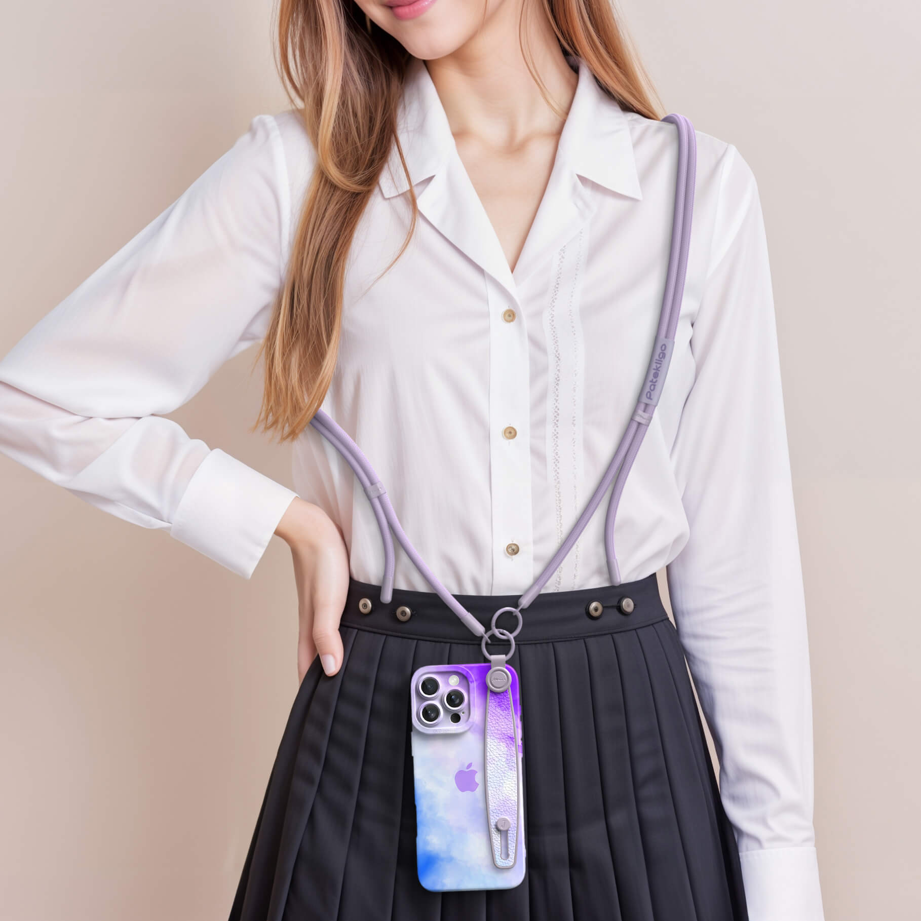 Purple Blue | iPhone Series Multifunctional Wristband Case