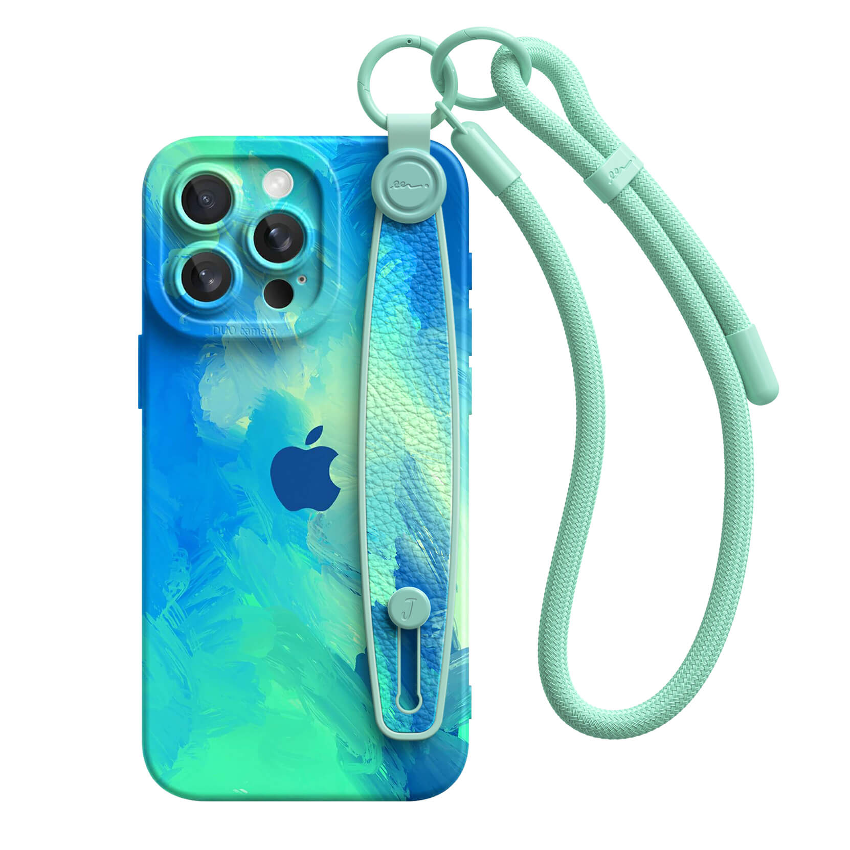 Turquoise Blue | iPhone Series Multifunctional Wristband Case