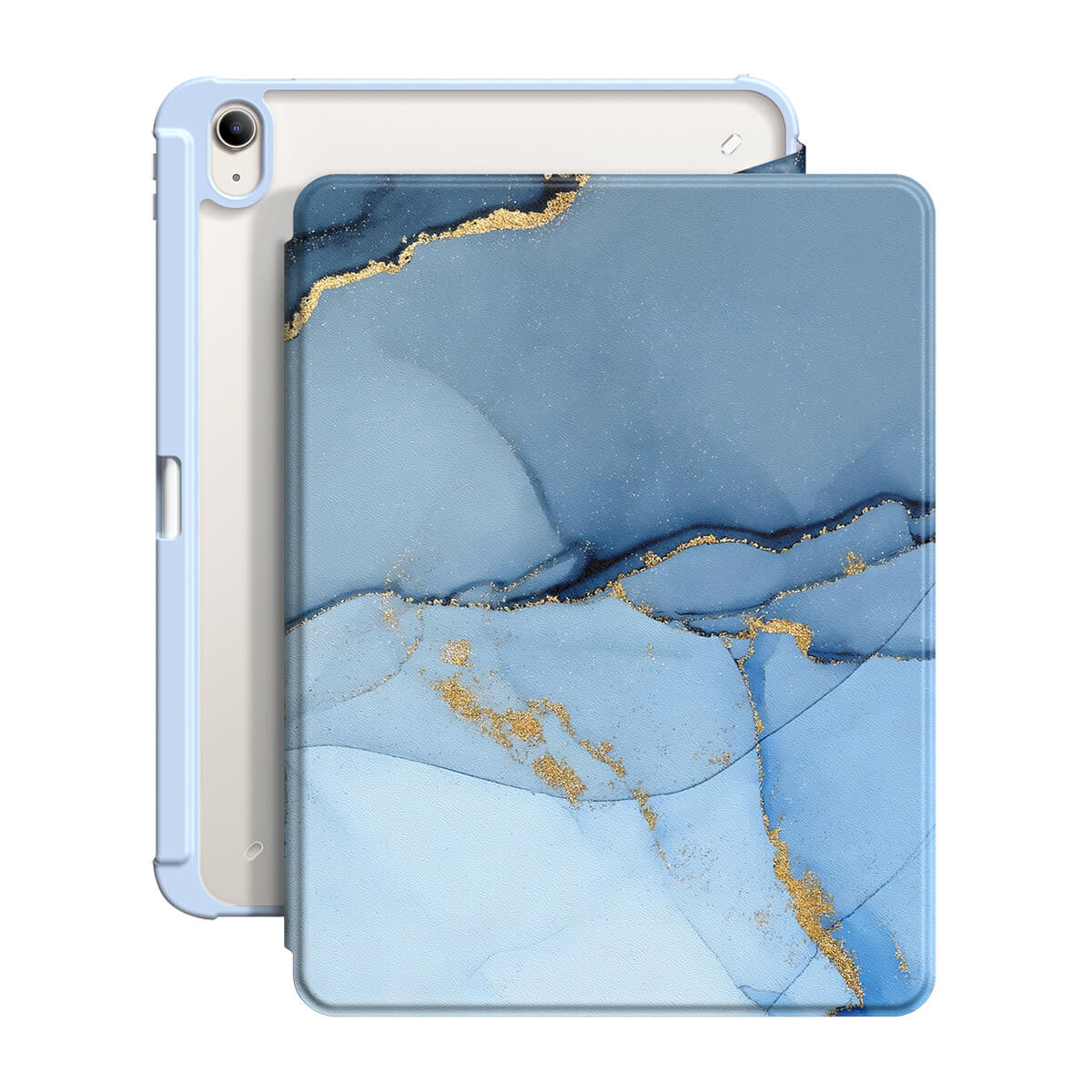 Gold Crack Blue | iPad Series Snap 360° Stand Impact Resistant Case