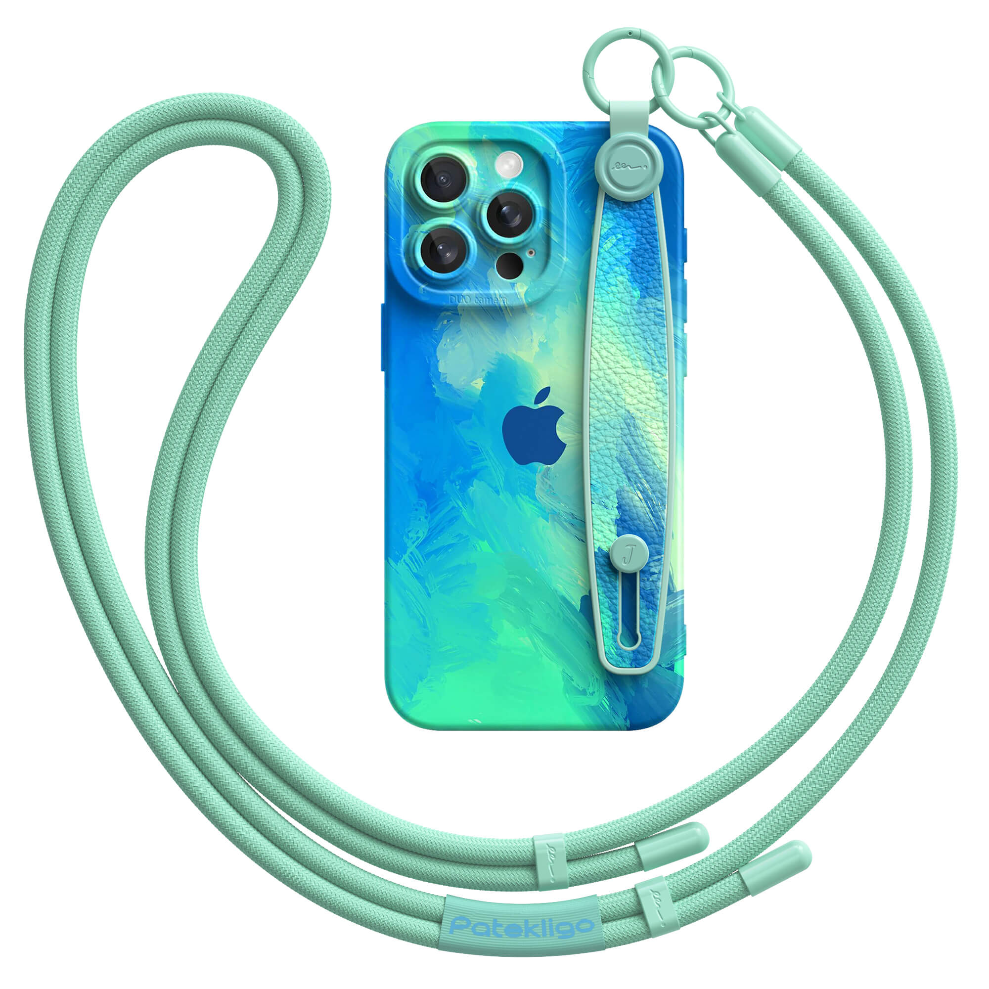 Turquoise Blue | iPhone Series Multifunctional Wristband Case