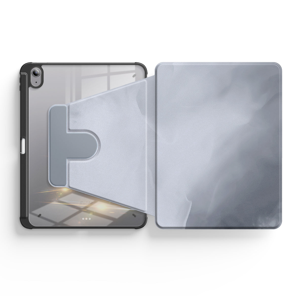 Gray Smoke | iPad Series Snap 360° Stand Impact Resistant Case