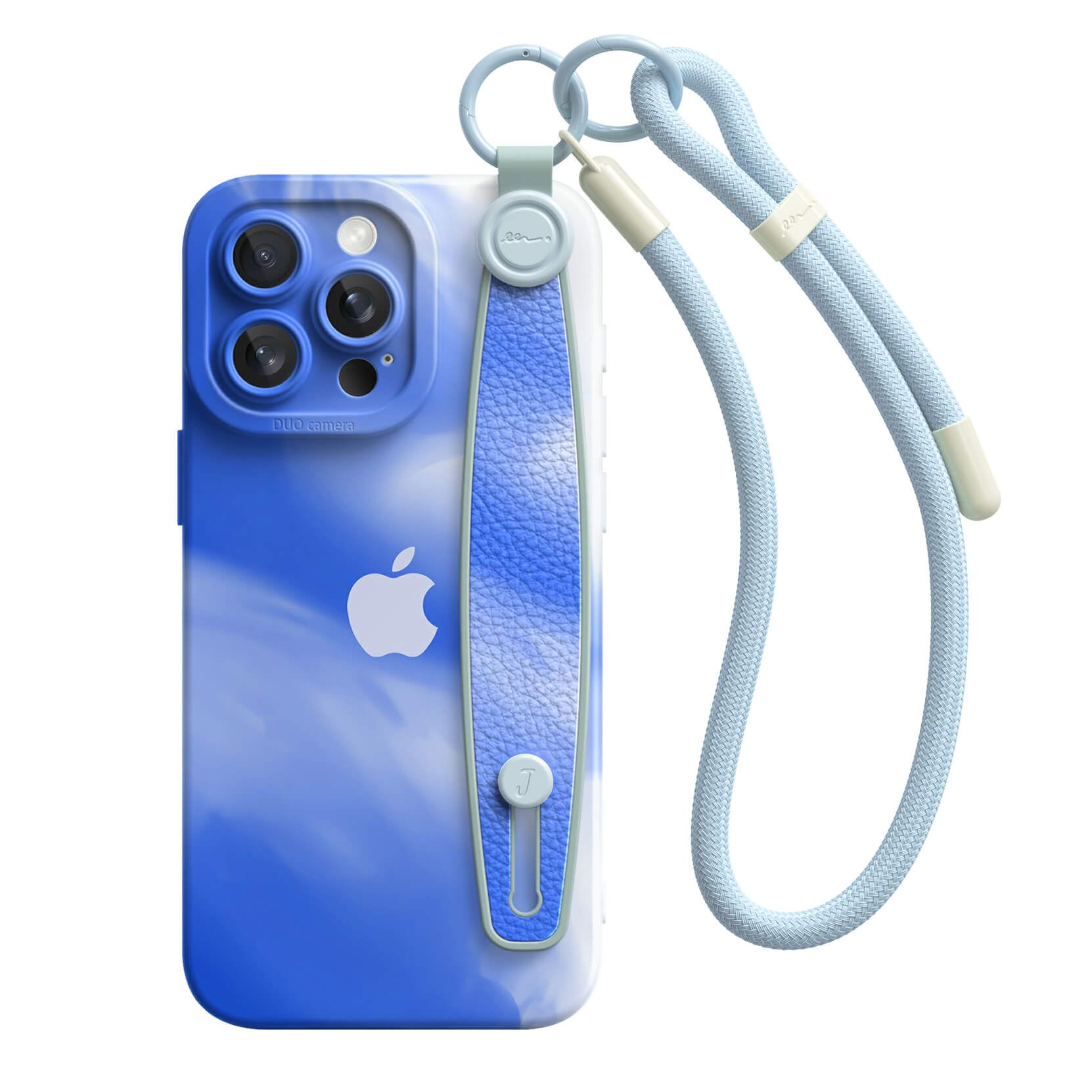 Blue And White | iPhone Series Multifunctional Wristband Case