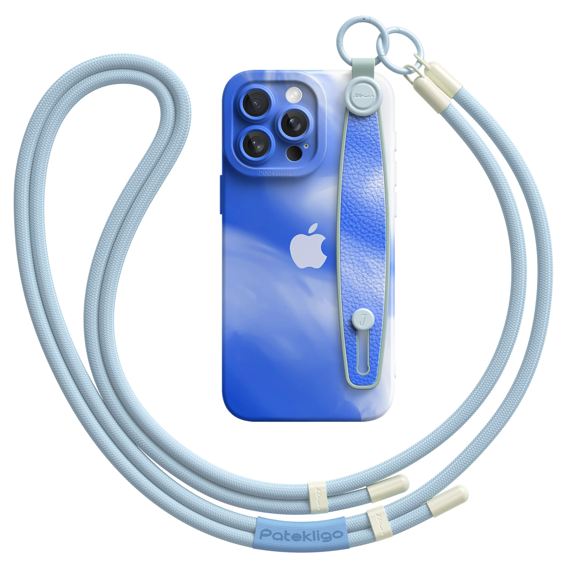 Blue And White | iPhone Series Multifunctional Wristband Case