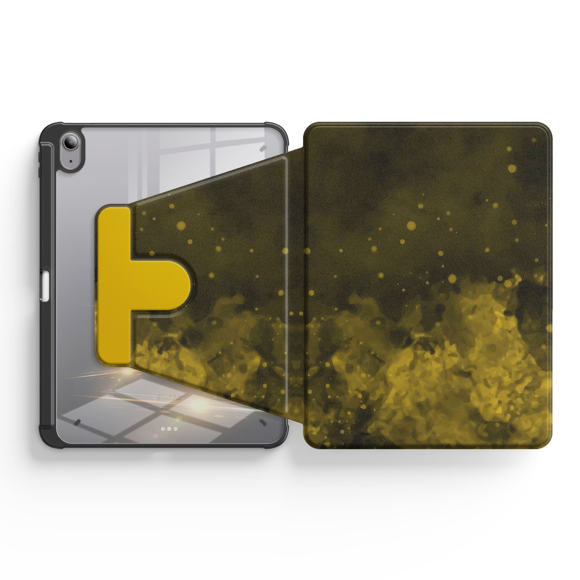 Black＆Yellow | iPad Series Snap 360° Stand Impact Resistant Case