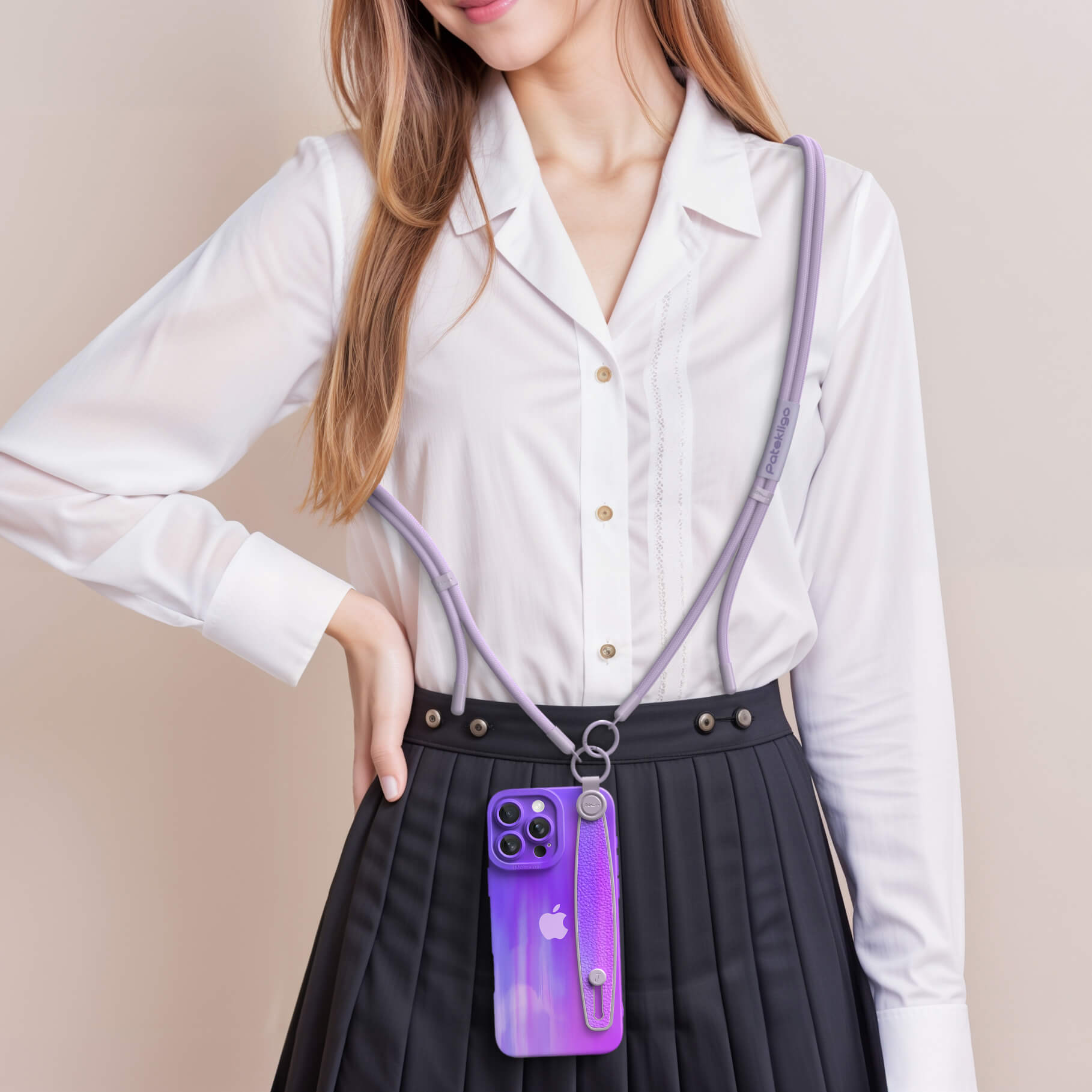 Streamer Purple | iPhone Series Multifunctional Wristband Case