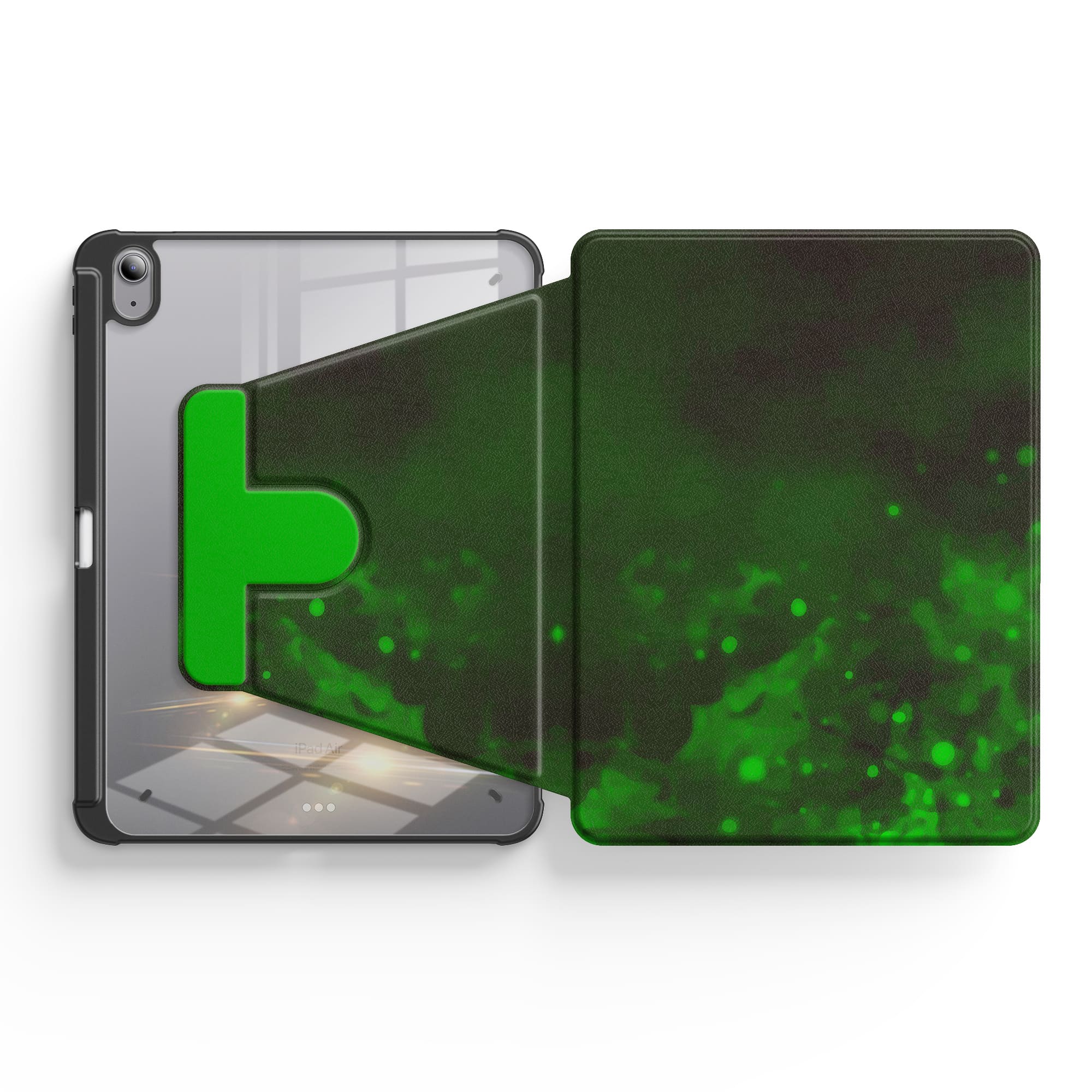 Black Green | iPad Series Snap 360° Stand Impact Resistant Case