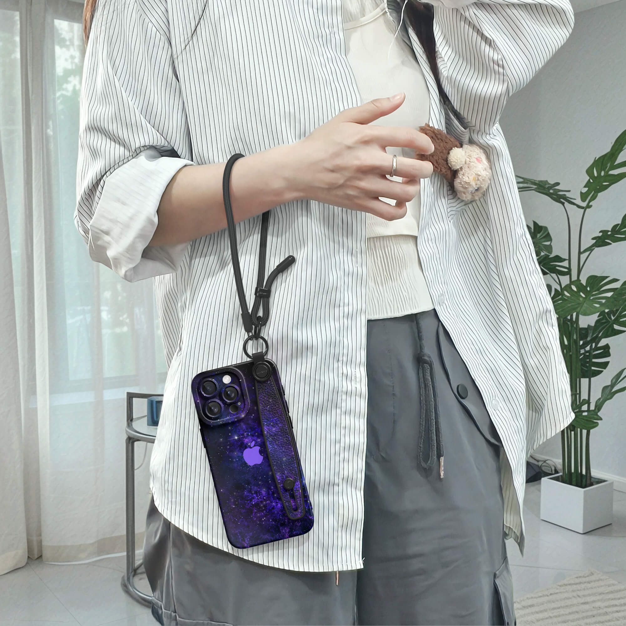 Purple Planet | iPhone Series Multifunctional Wristband Case