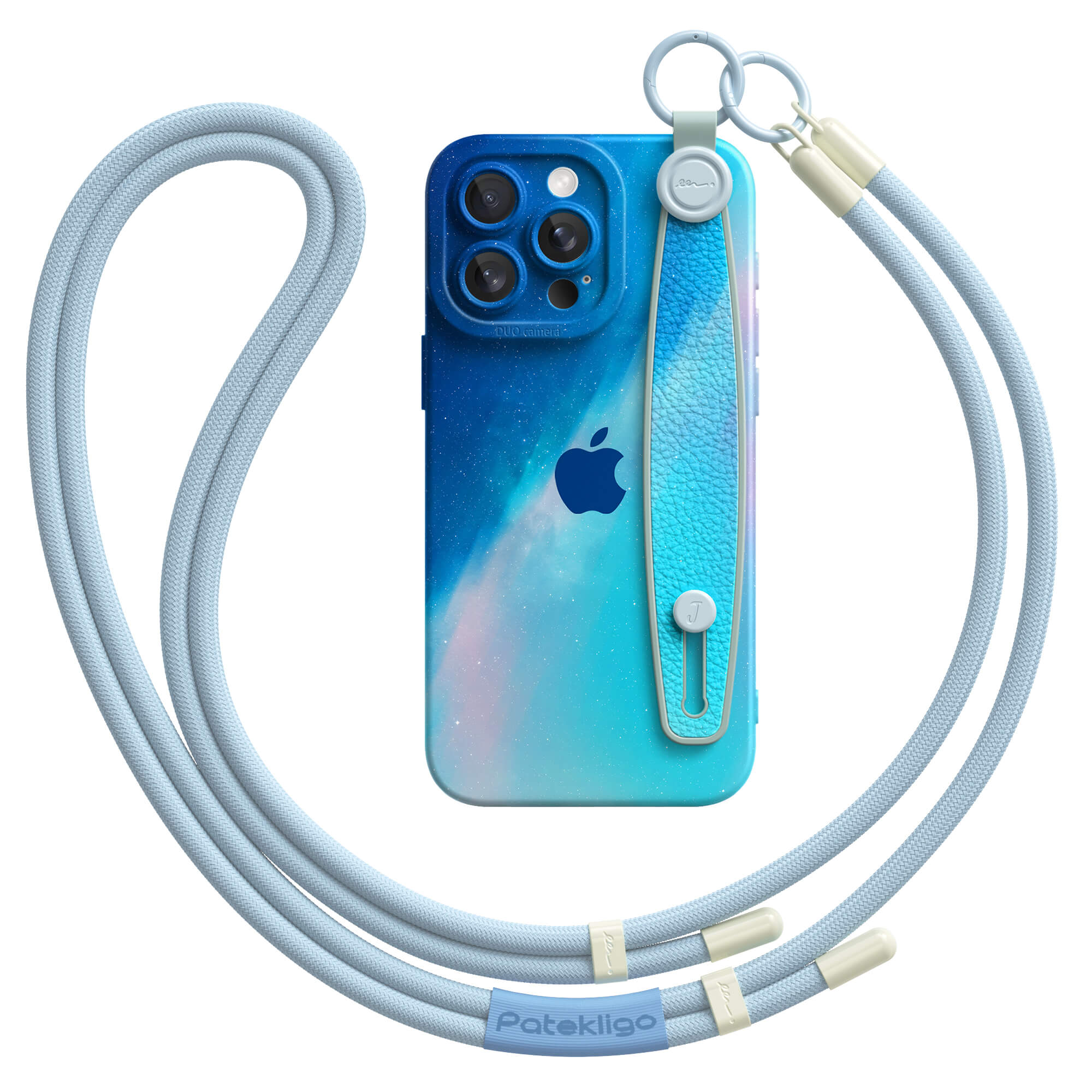 Blue Light Gradient | iPhone Series Multifunctional Wristband Case