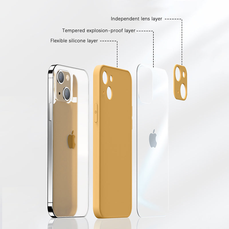 Yellow | Tempered Glass Phone Case