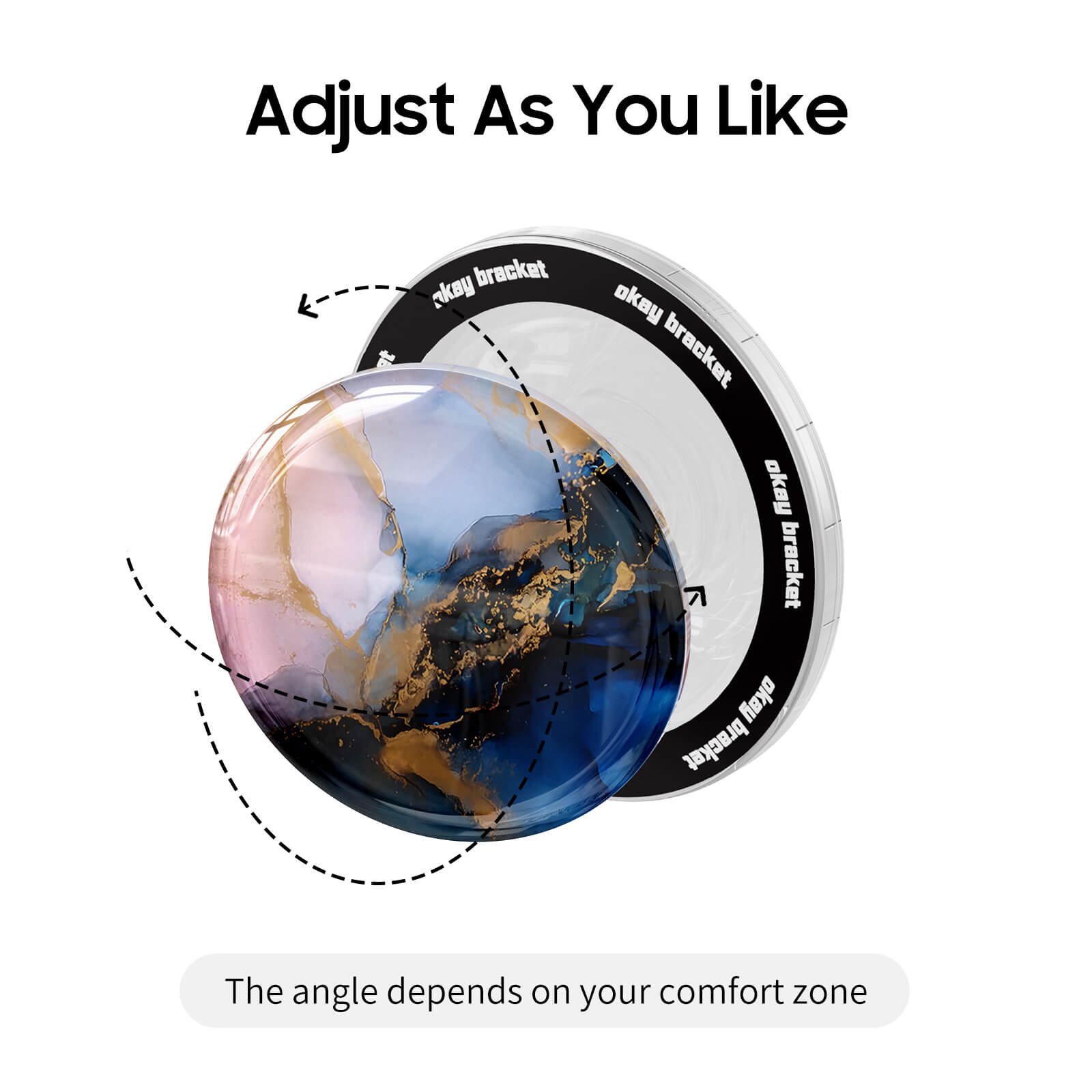 Ice Crack Blue | Air Bag Grip For MagSafe