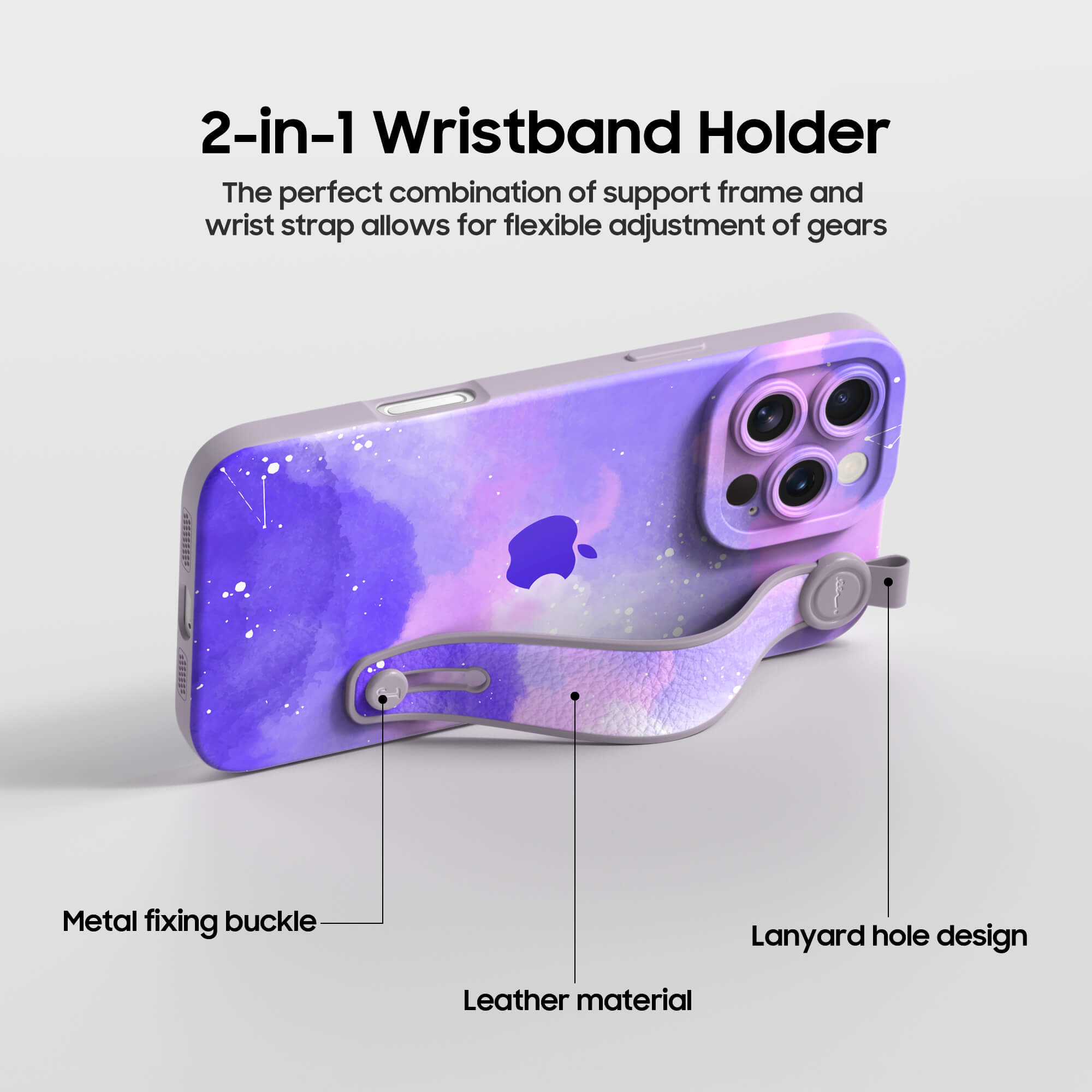 Astral Violet | iPhone Series Multifunctional Wristband Case