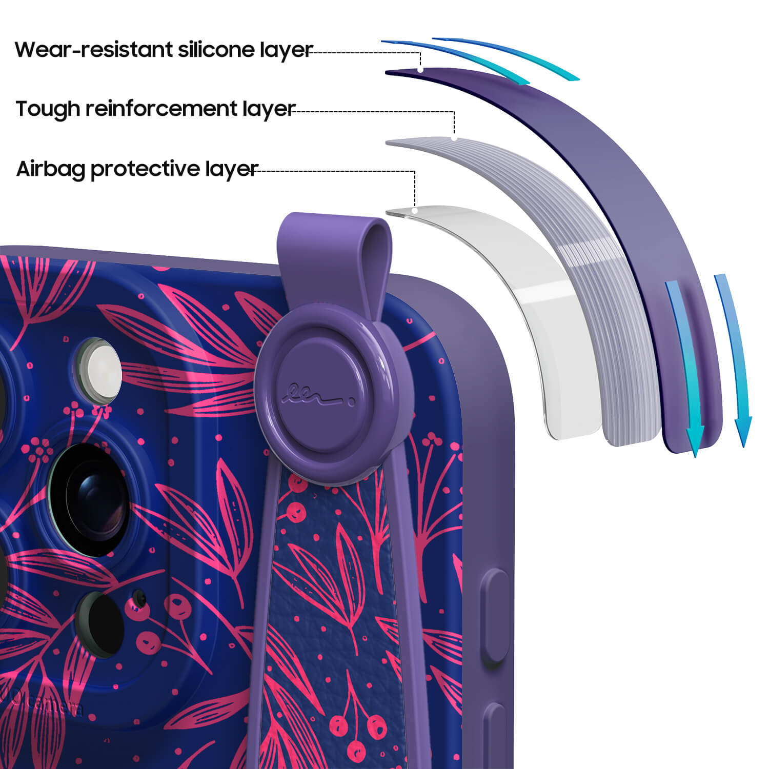 Colorful Aurora | iPhone Series Multifunctional Wristband Case