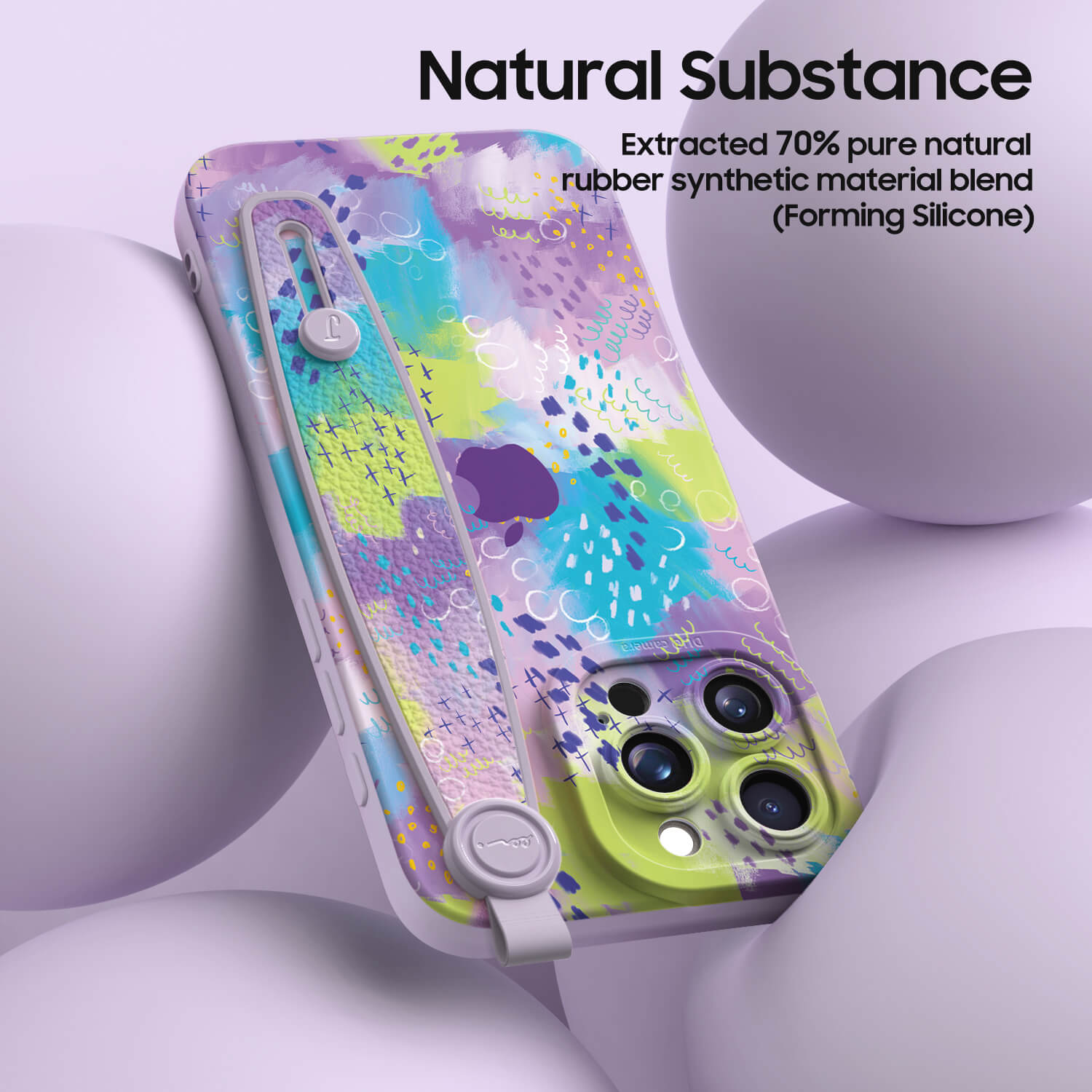 Fluttering Lavender | iPhone Series Multifunctional Wristband Case