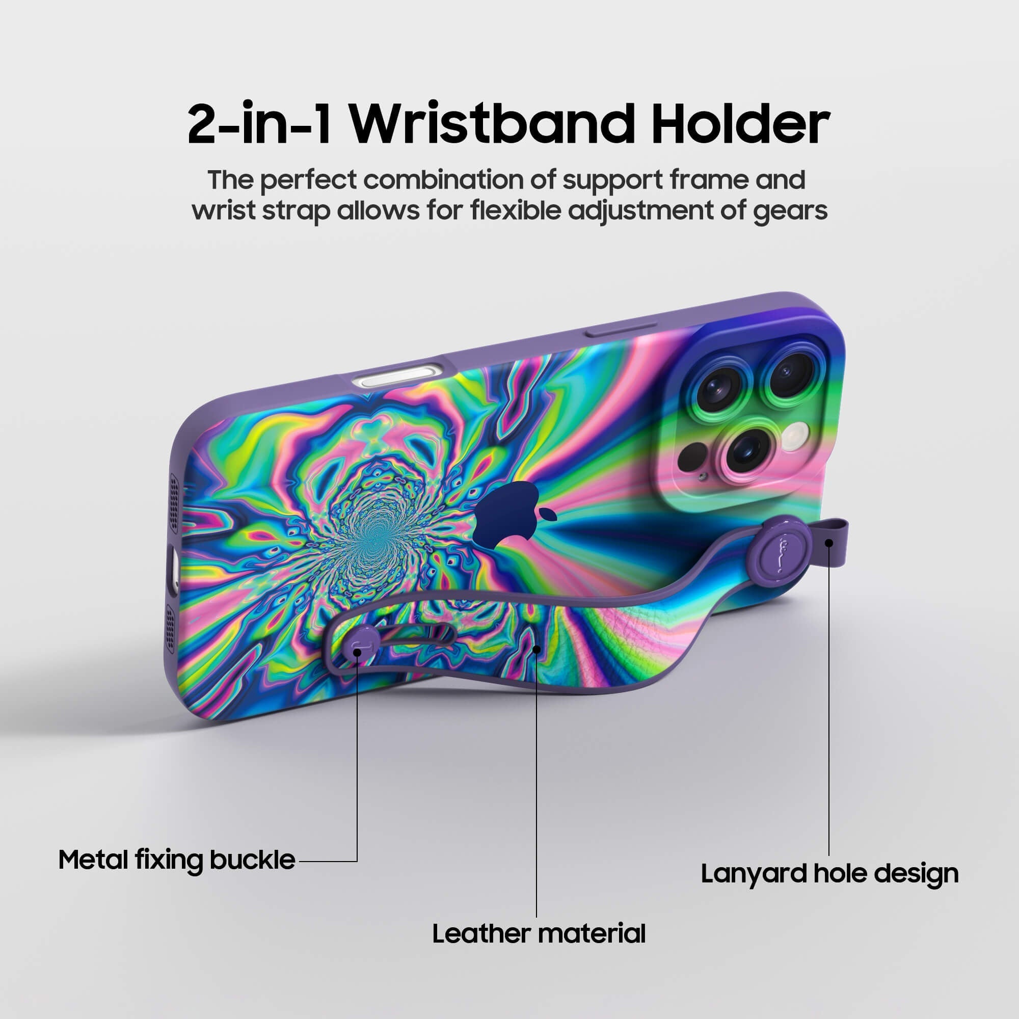 Mirror Within Mirror | iPhone Series Multifunctional Wristband Case