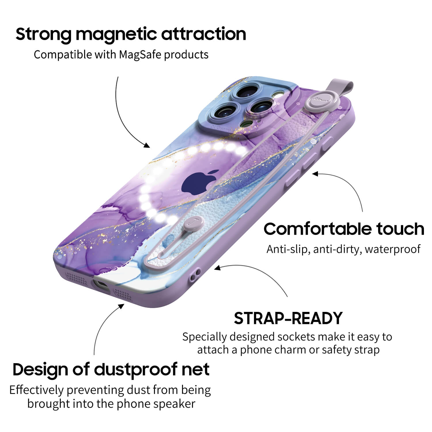 Glacier Jade | iPhone Series Multifunctional Wristband Case