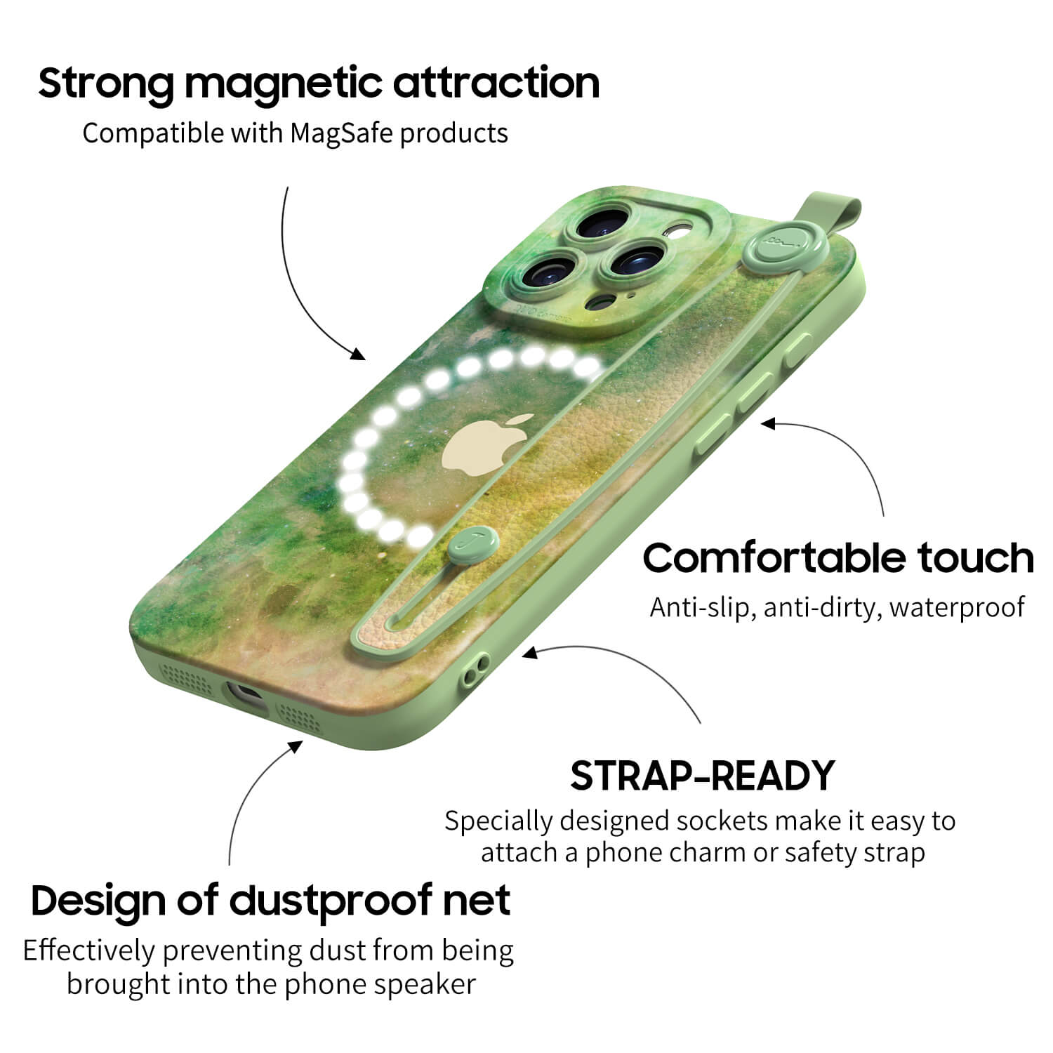 Magnetic Starburst | iPhone Series Multifunctional Wristband Case