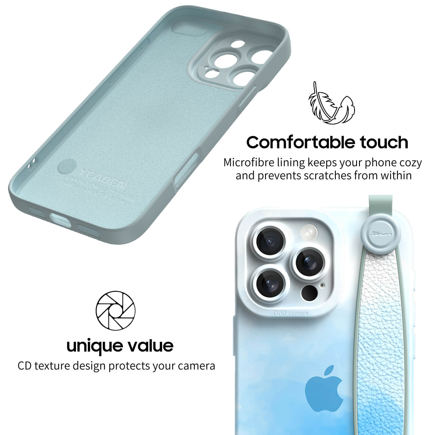 Watercolor Powder | iPhone Series Multifunctional Wristband Case