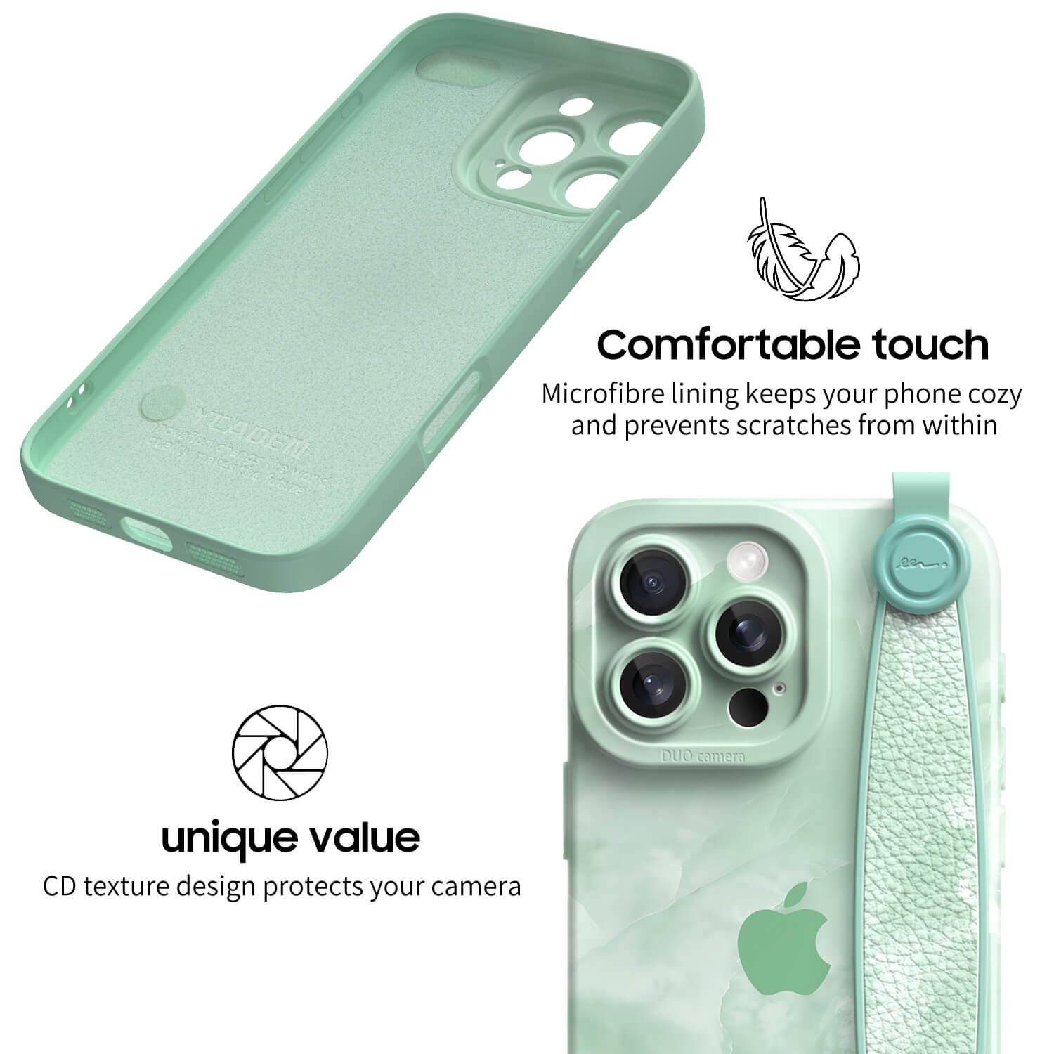 Powder Green | iPhone Series Multifunctional Wristband Case