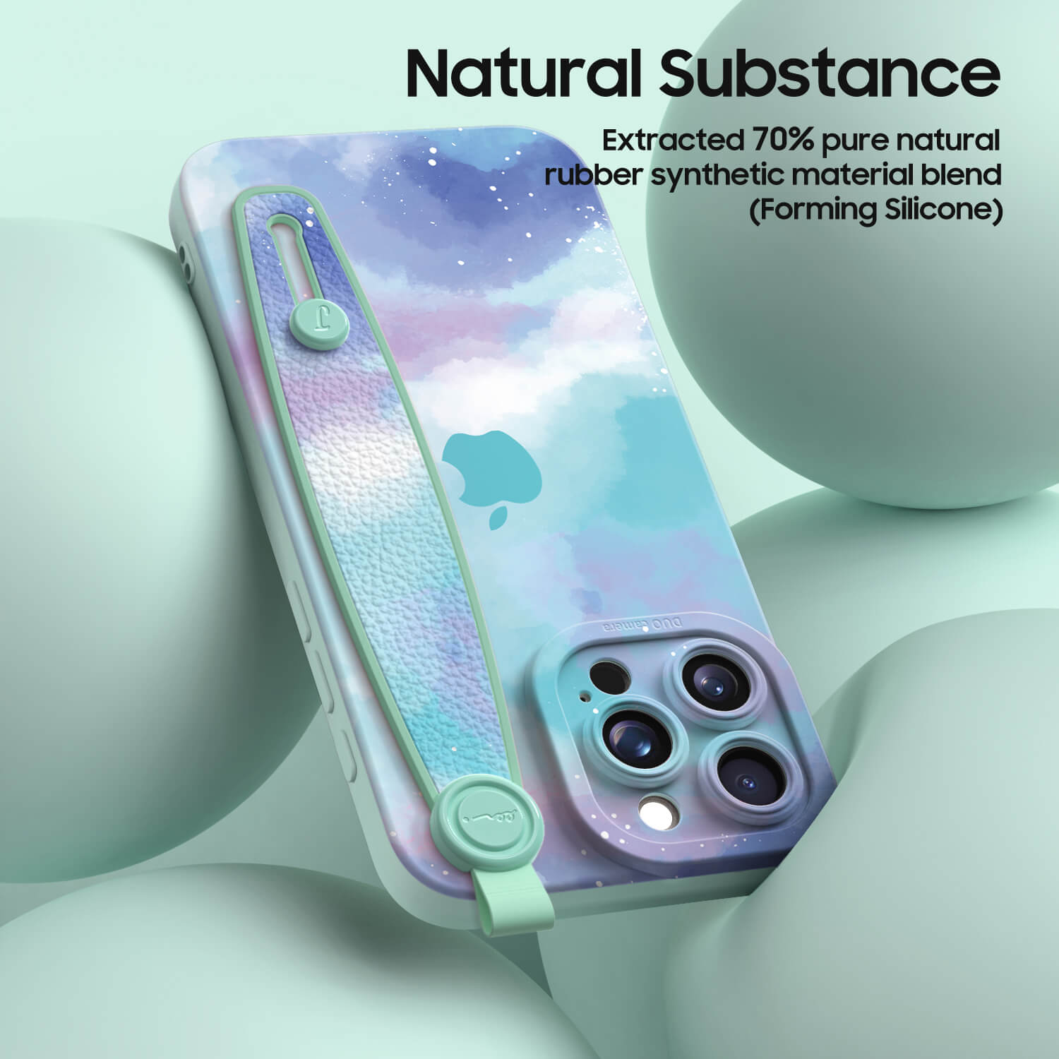 Star-Blue Green | iPhone Series Multifunctional Wristband Case