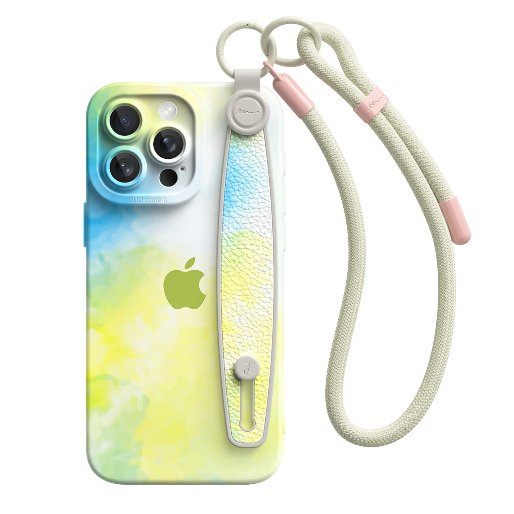 Yellow Blue | iPhone Series Multifunctional Wristband Case