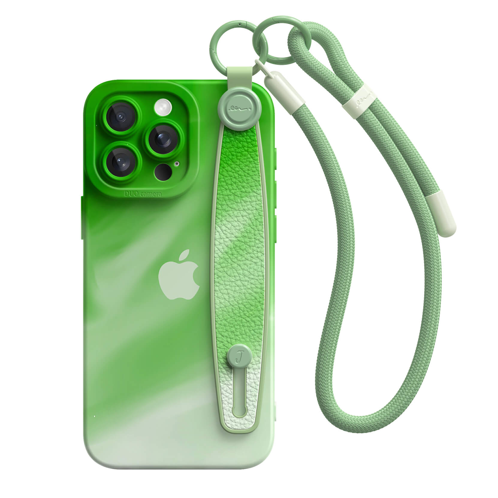 Green and White | iPhone Series Multifunctional Wristband Case