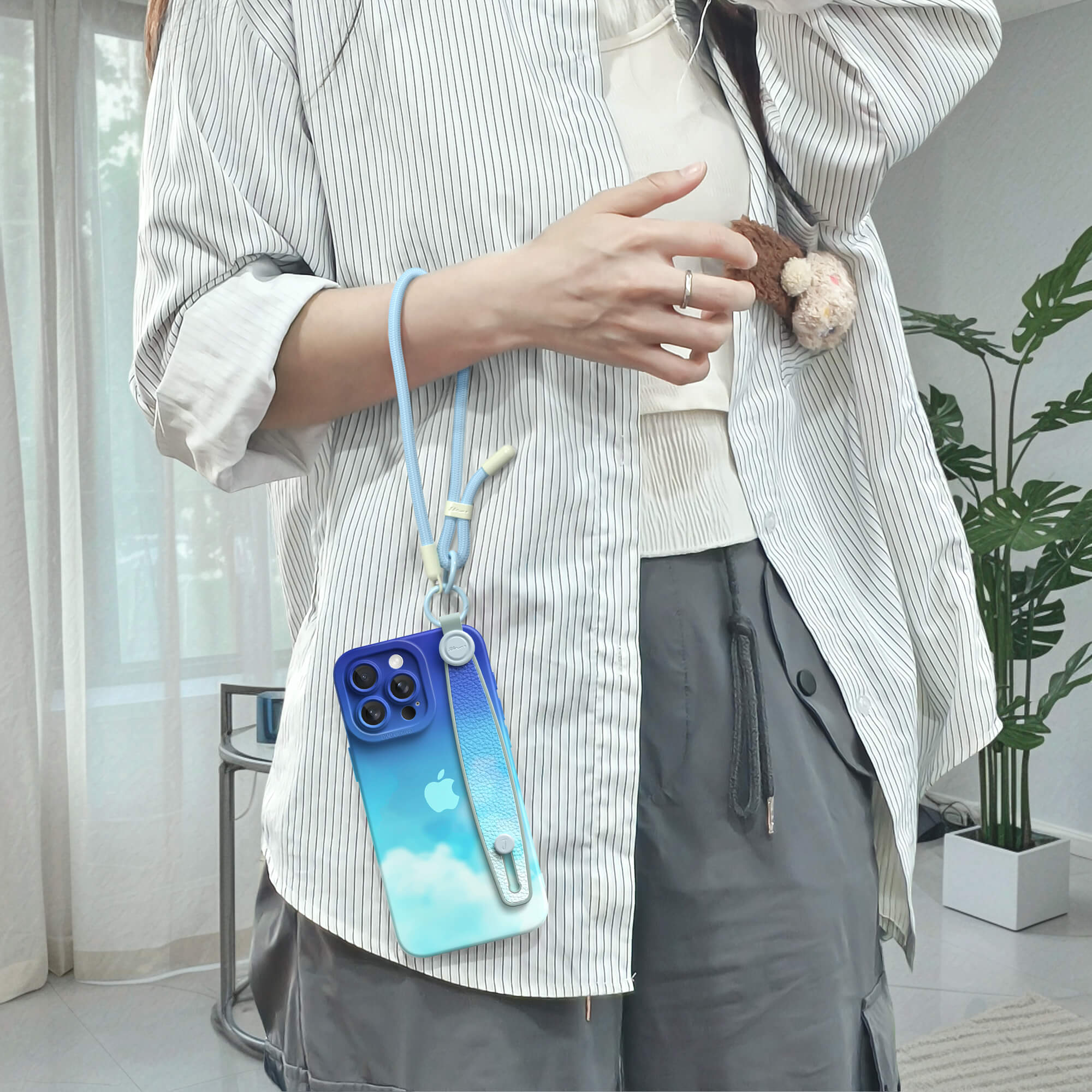 Sky Blue | iPhone Series Multifunctional Wristband Case