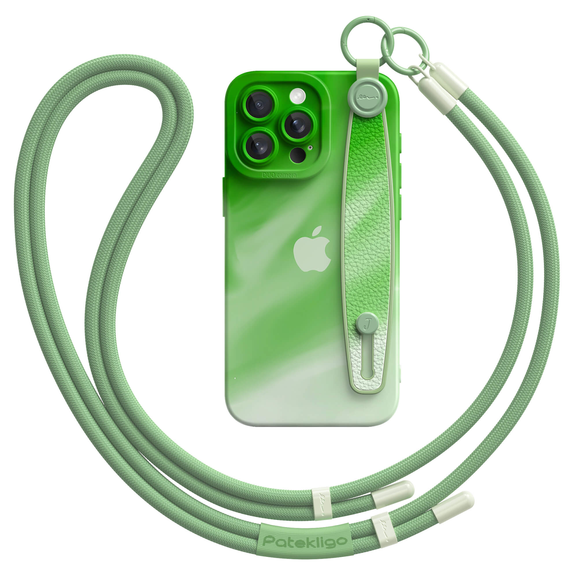 Green and White | iPhone Series Multifunctional Wristband Case