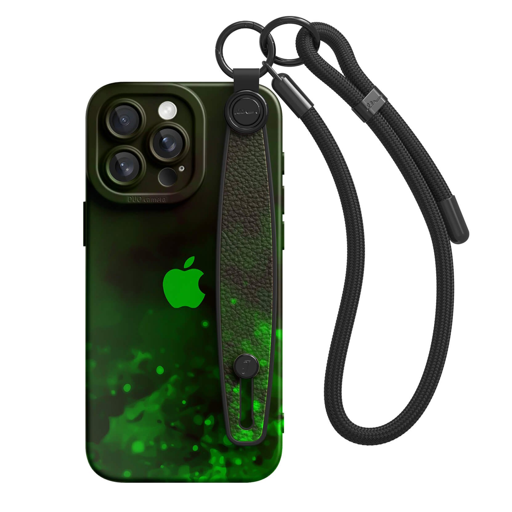 Black Green | iPhone Series Multifunctional Wristband Case