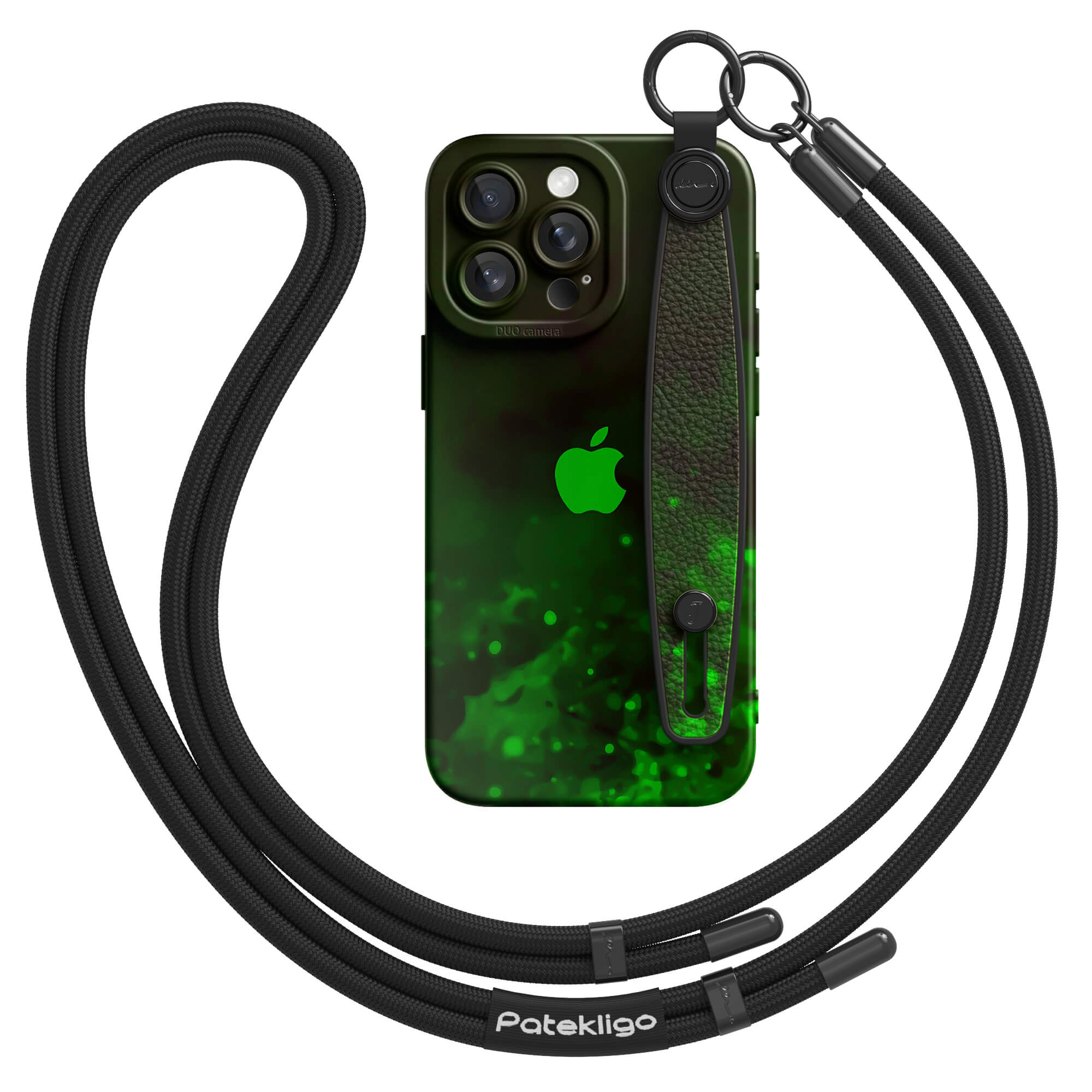 Black Green | iPhone Series Multifunctional Wristband Case