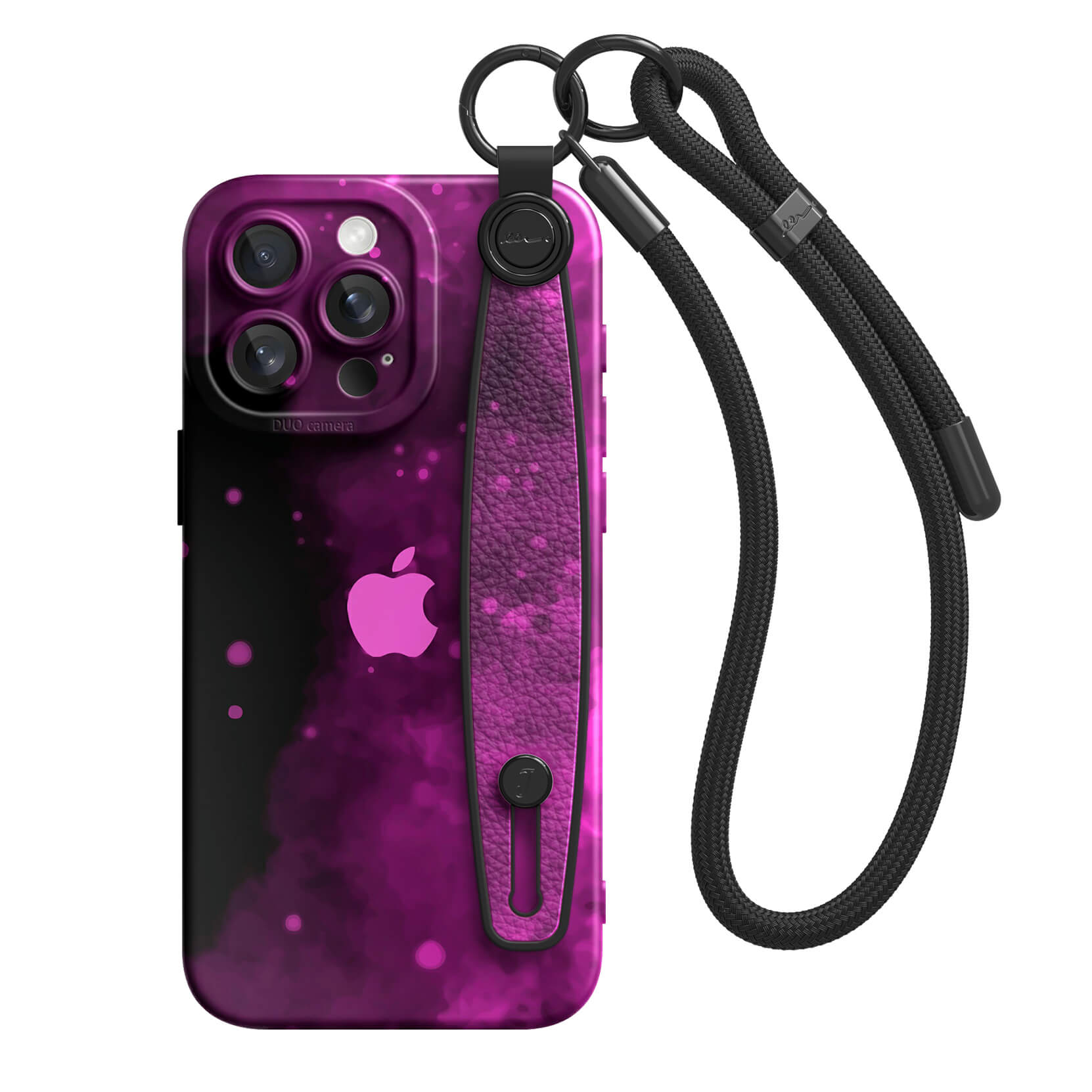 Black Purple | iPhone Series Multifunctional Wristband Case